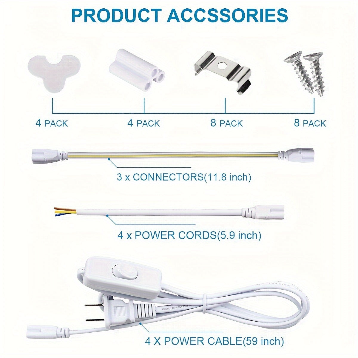 Linkable Fluorescent Tube Light Fixtures