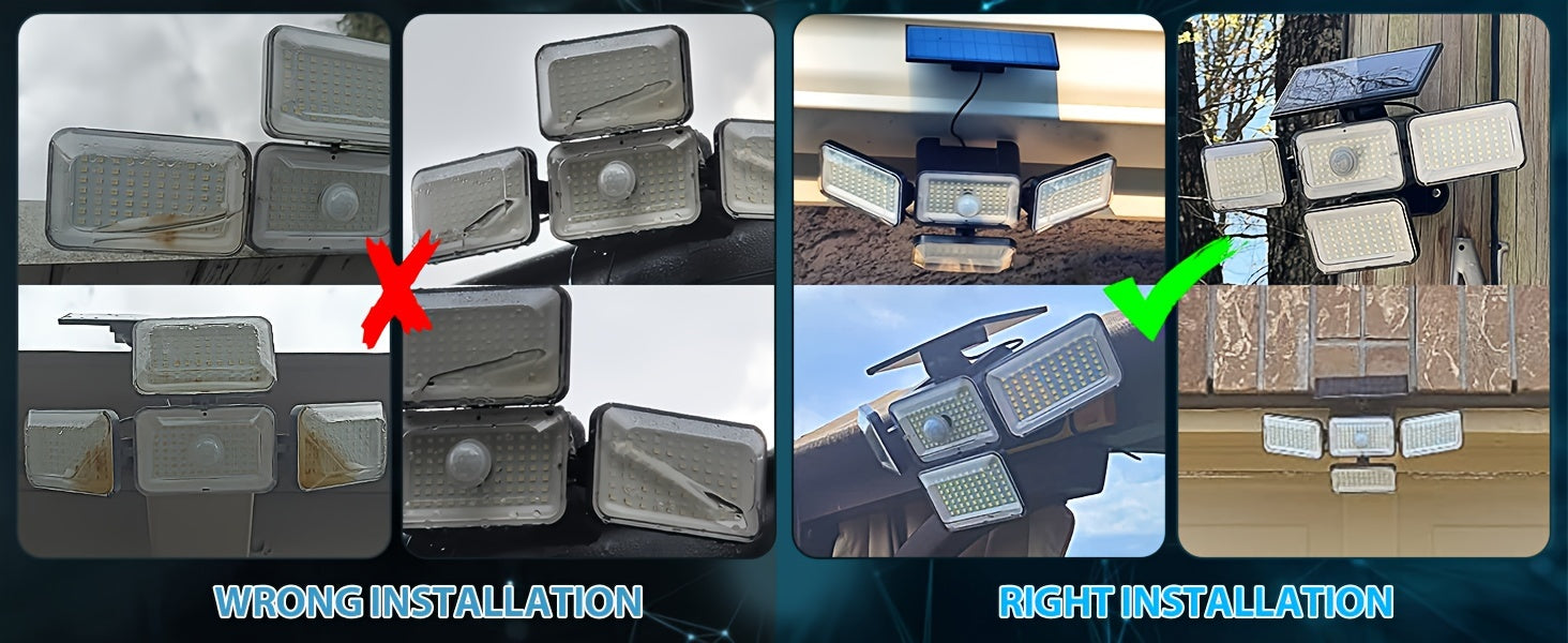 Solar Motion Sensor security light fixtures