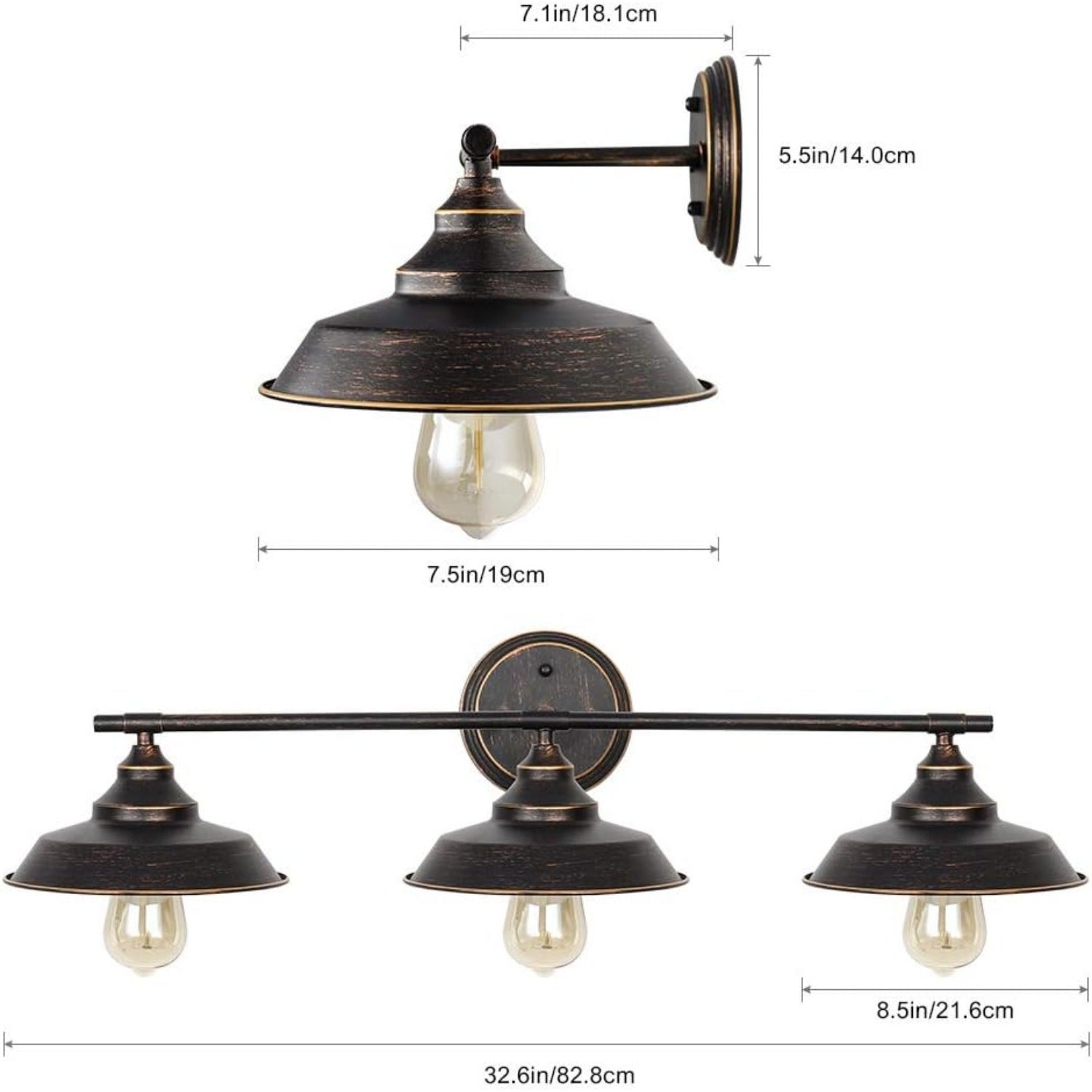 Bronze Bathroom Vanity Light Fixture