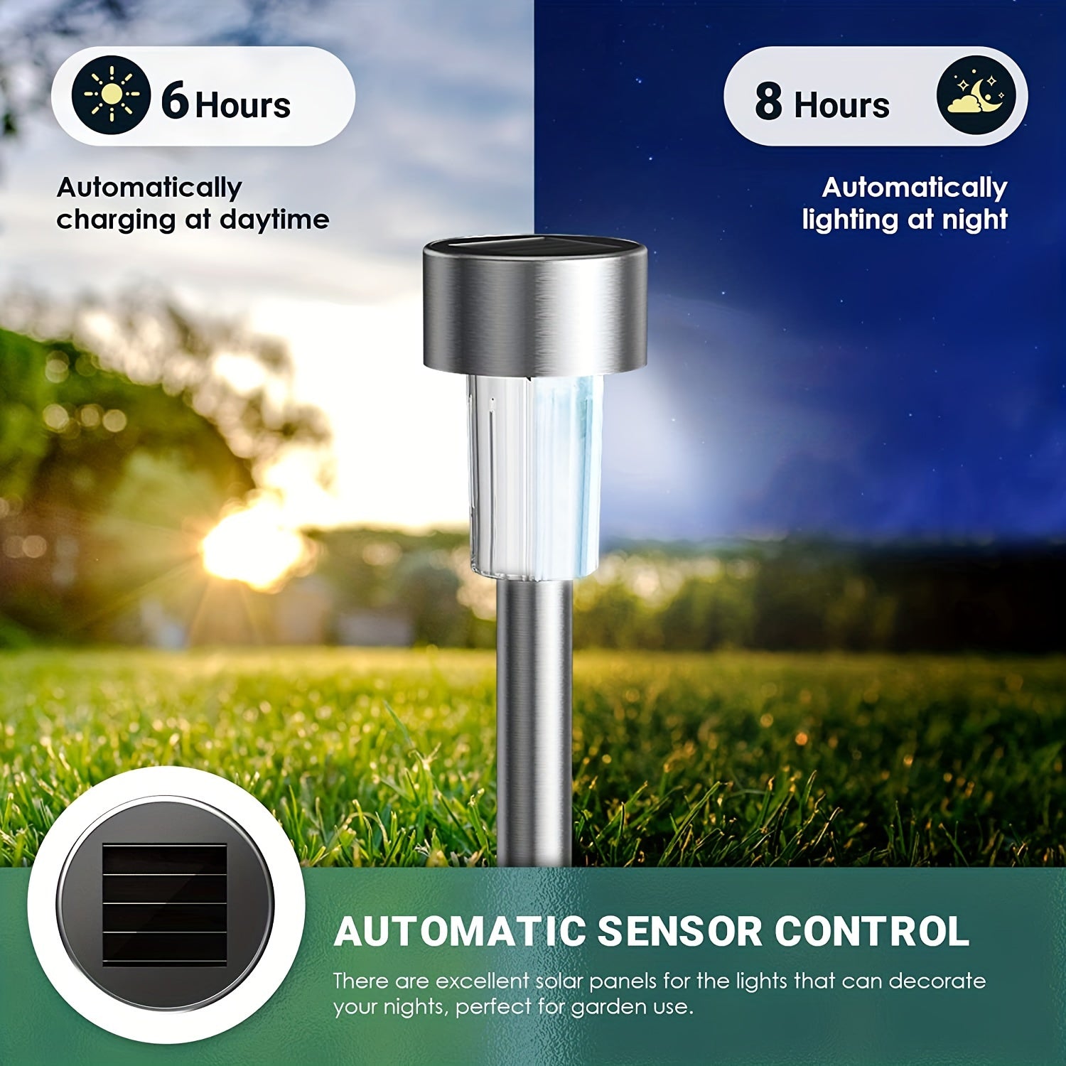 Stainless Steel solar outdoor pathway lights