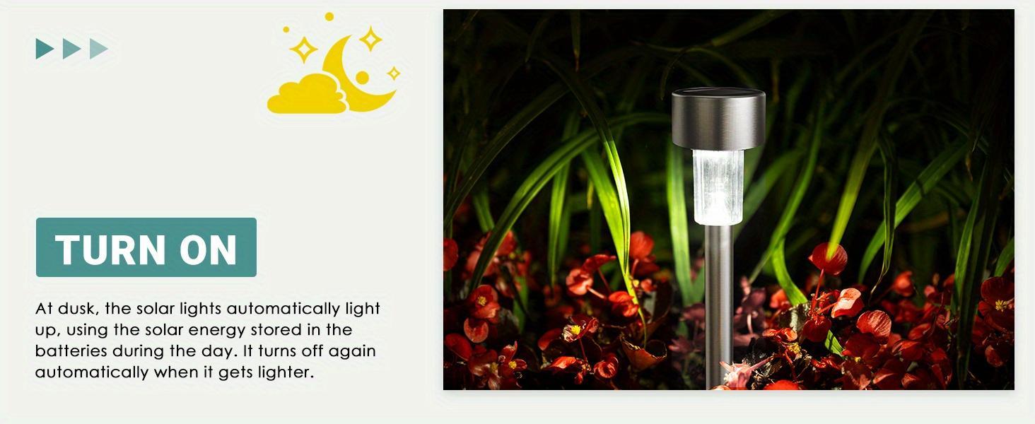 Stainless Steel solar outdoor pathway lights