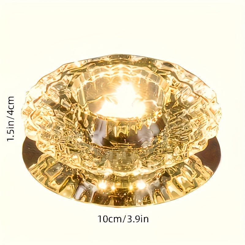 LED Crystal Recessed Down light Fixture