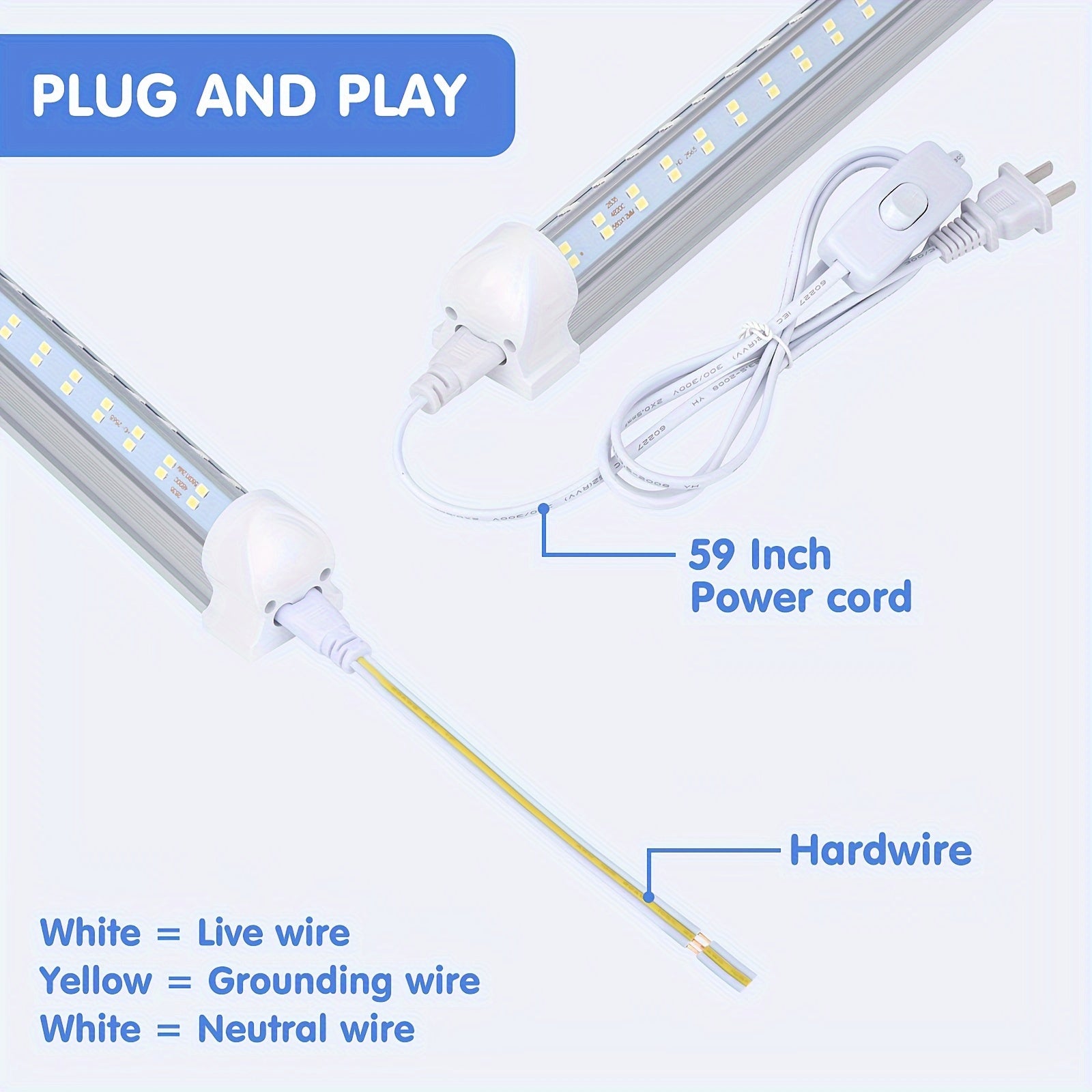 Linkable Fluorescent Tube Light Fixtures
