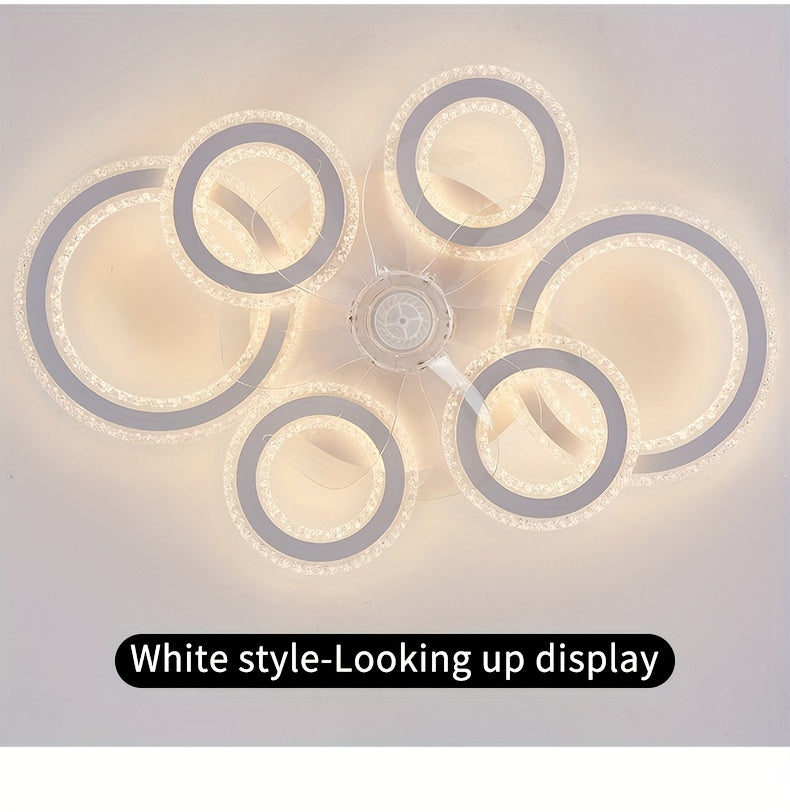 Crystal Rings Ceiling Fan Light Fixtures