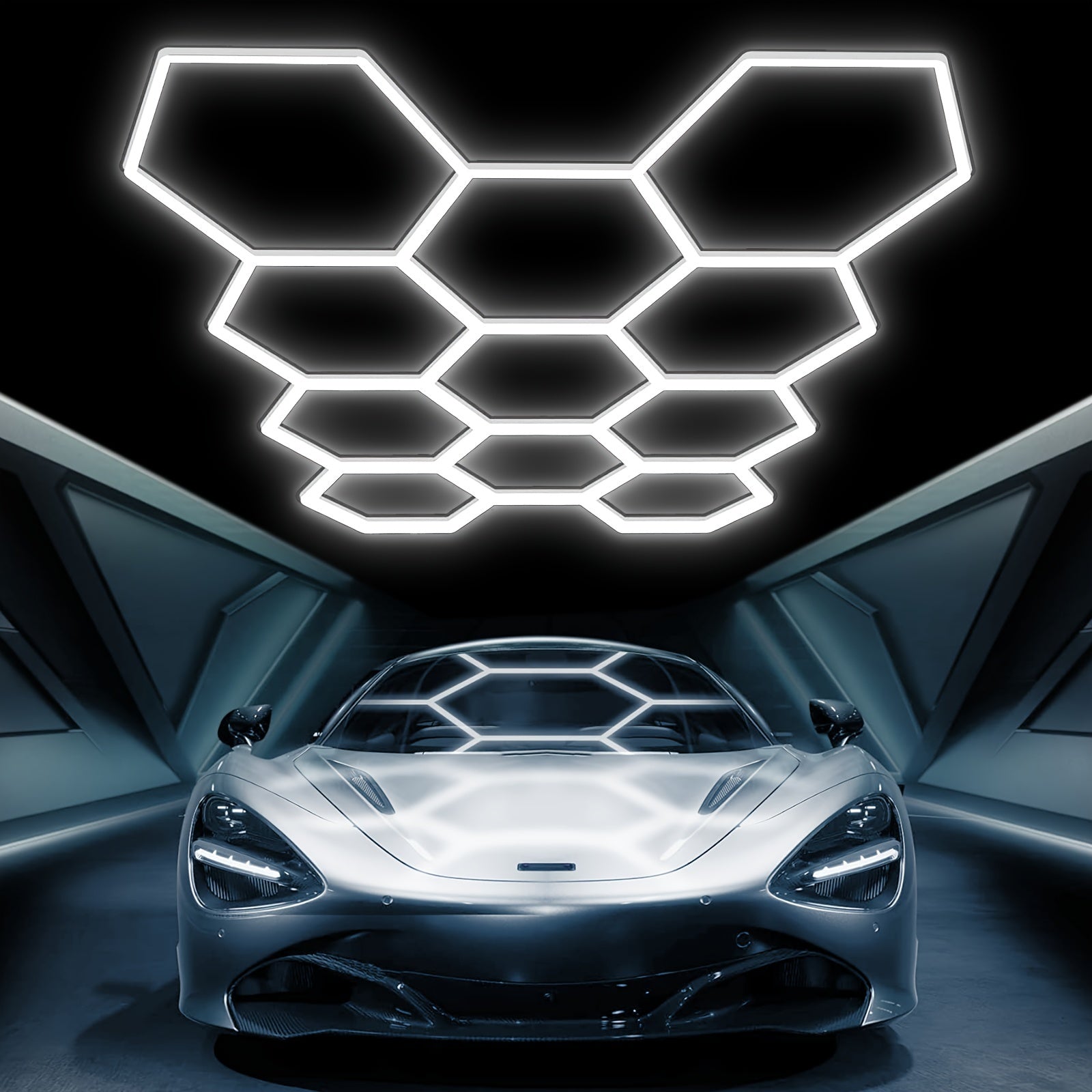 Hexagon LED light fixtures