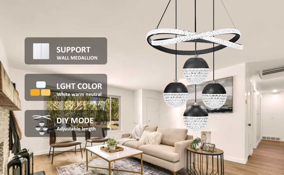 Crystal Ball Pendant Light Chandelier