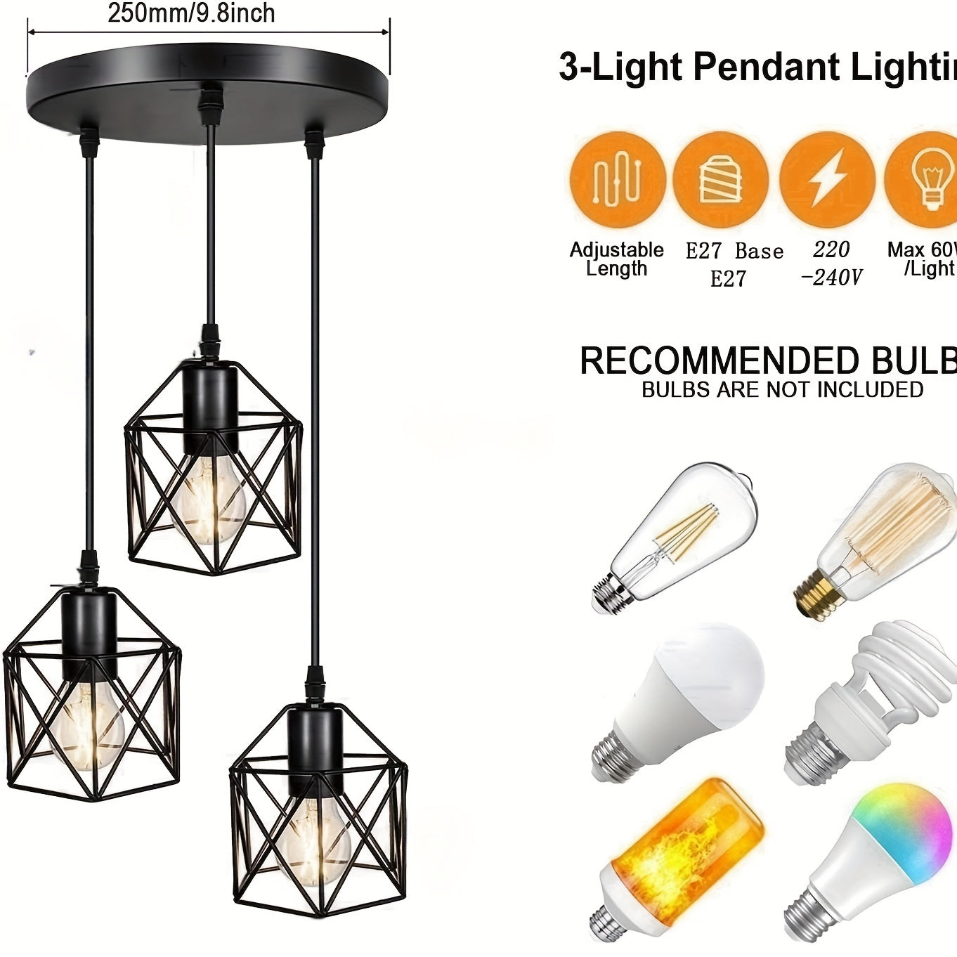 Cage Geometric Hanging Light Fixtures