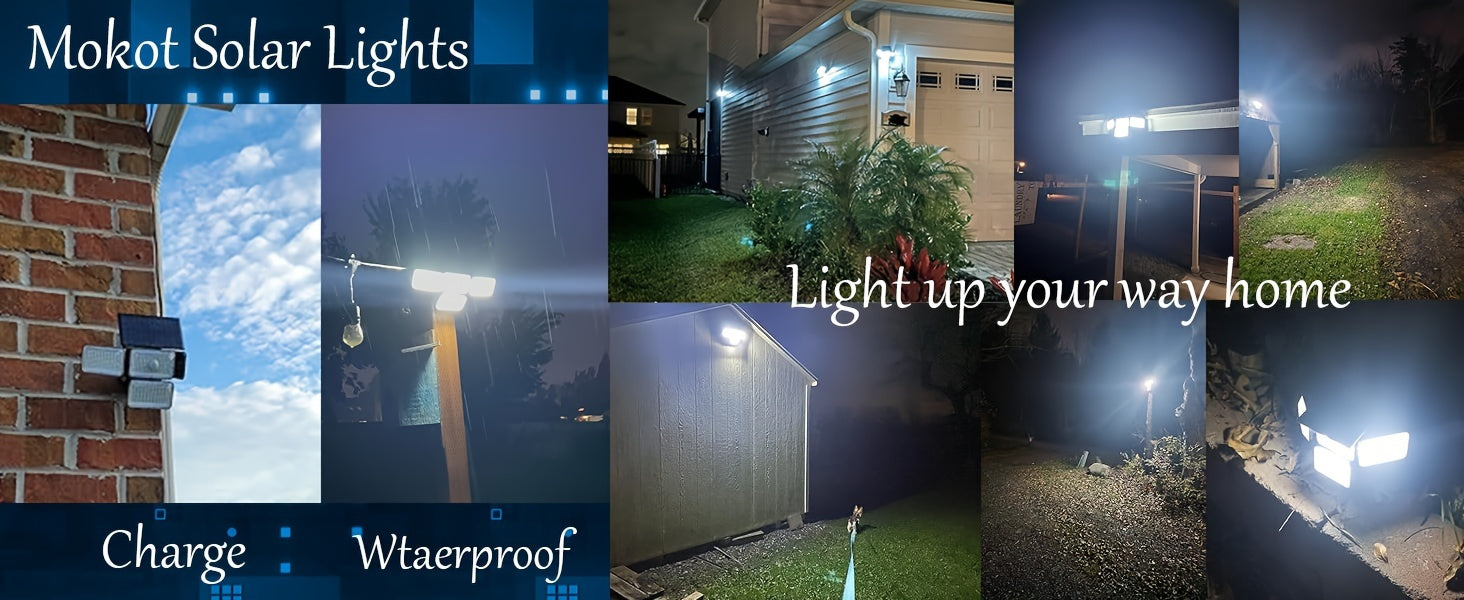 Solar Motion Sensor security light fixtures