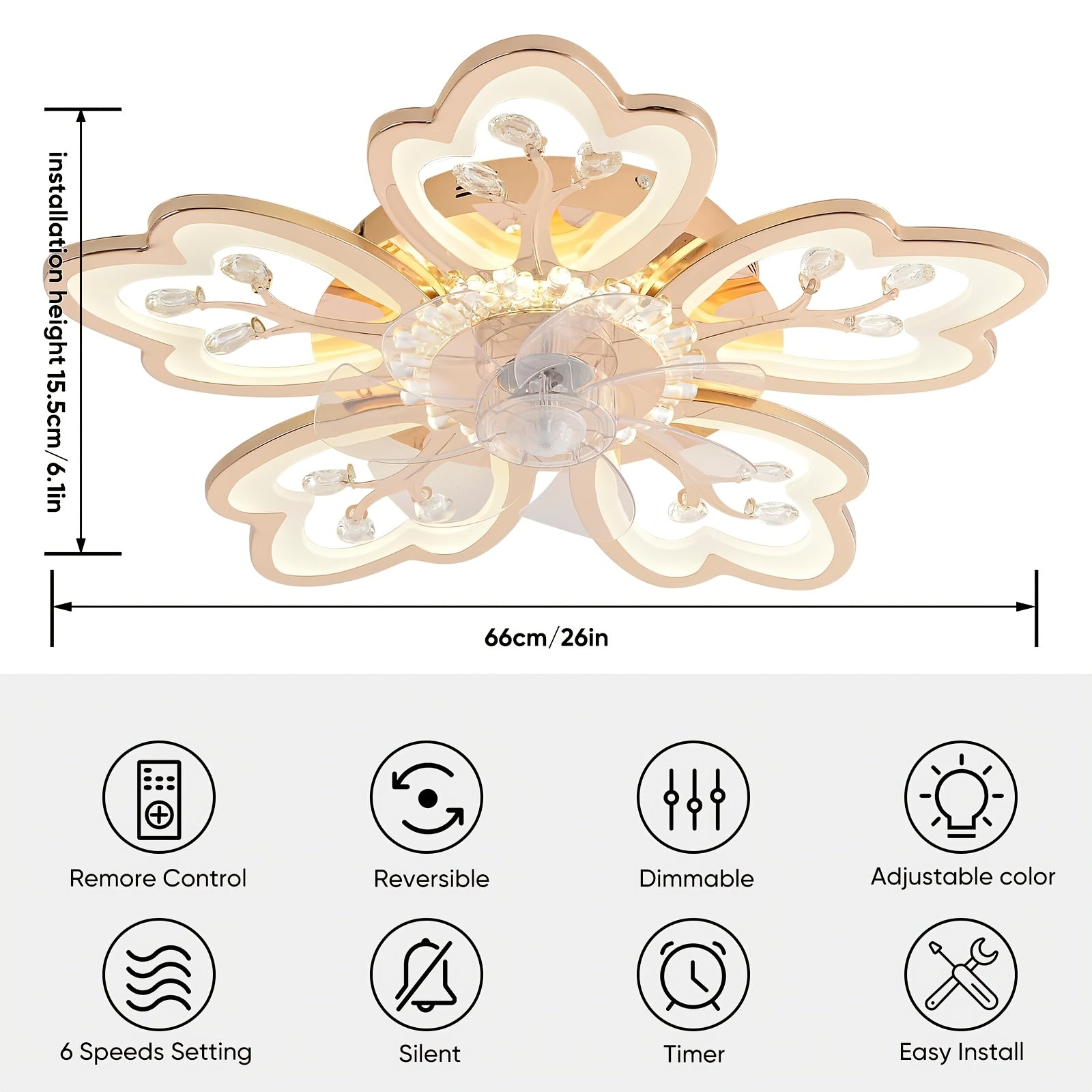Flower Shaped Ceiling Fan with lights