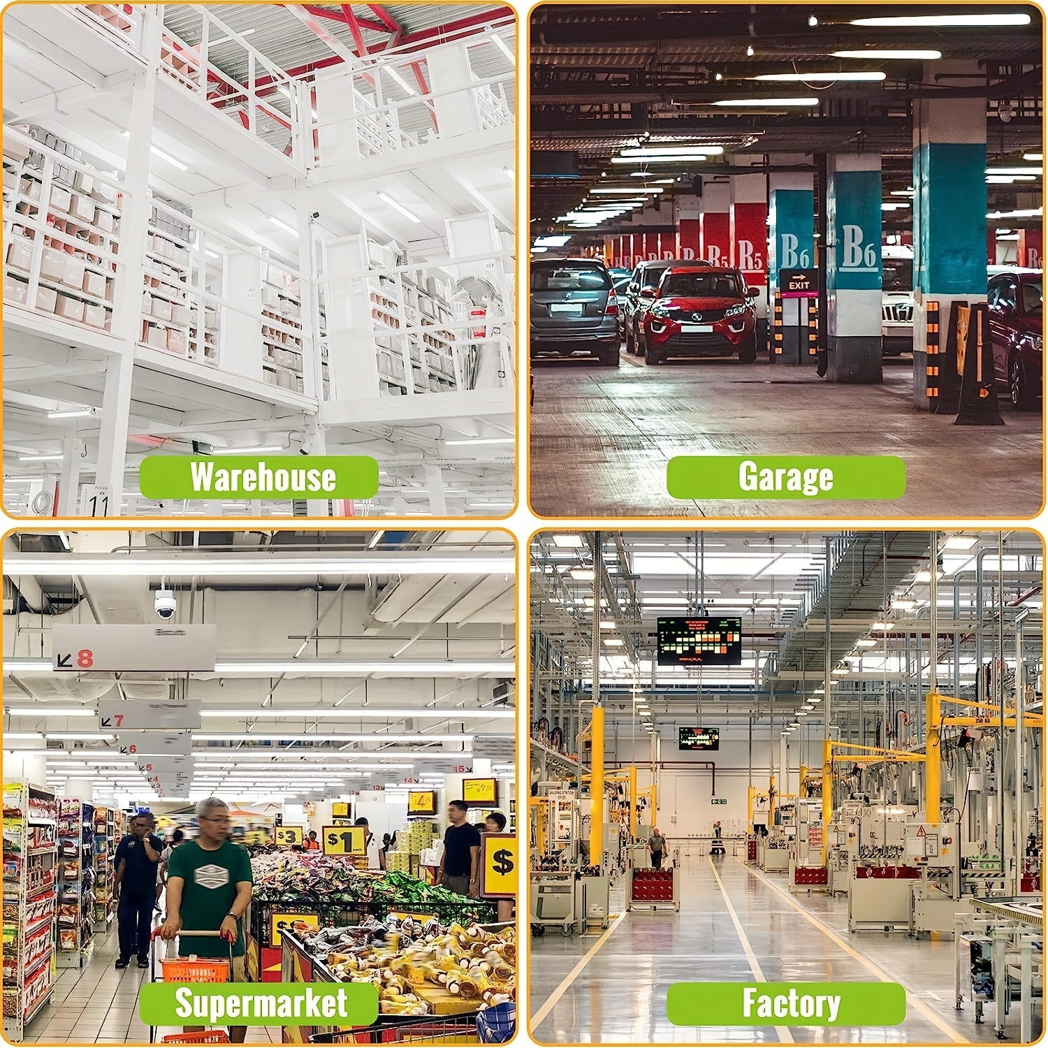 Linkable Fluorescent Tube Light Fixtures