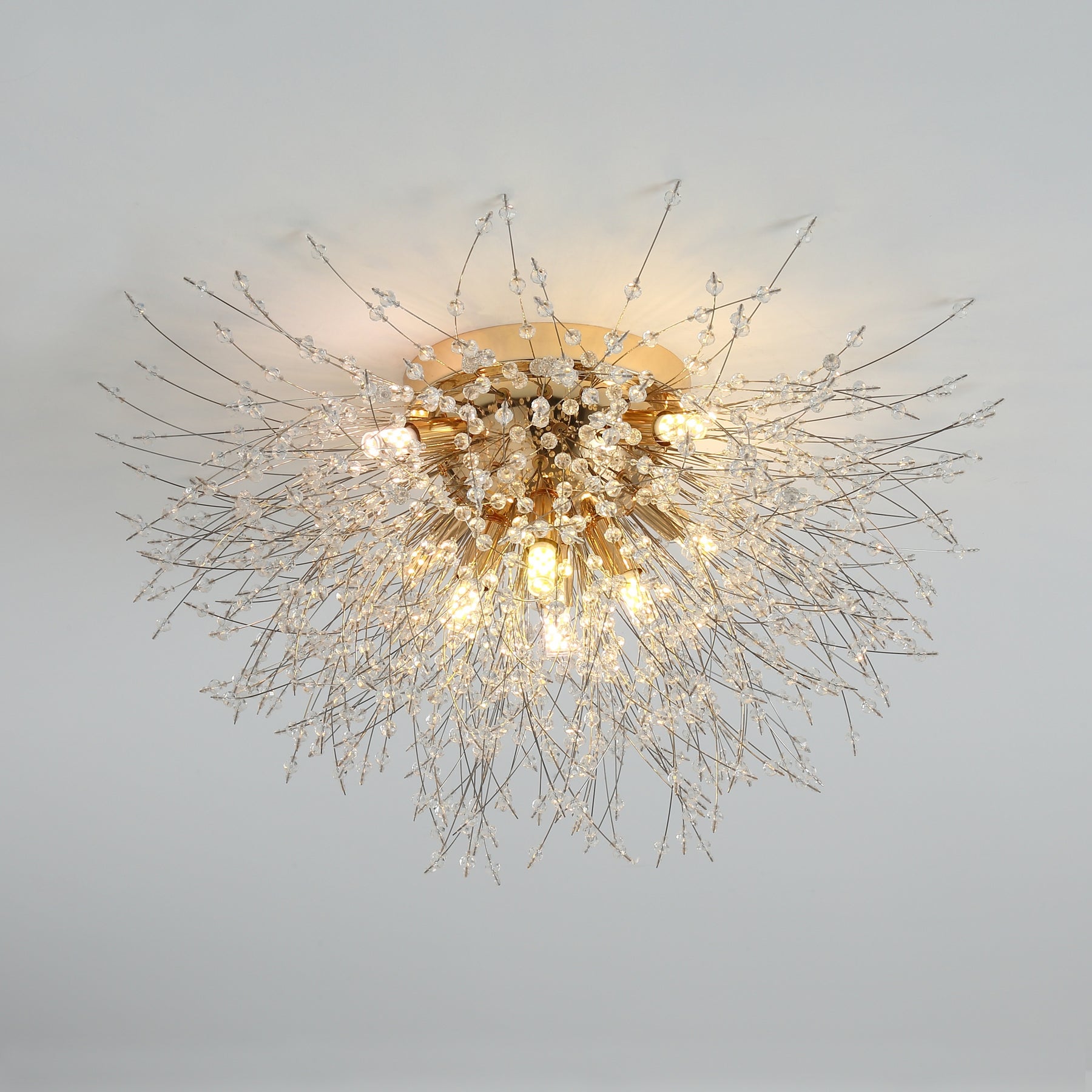 Crystal Dandelion Ceiling Mount Chandelier