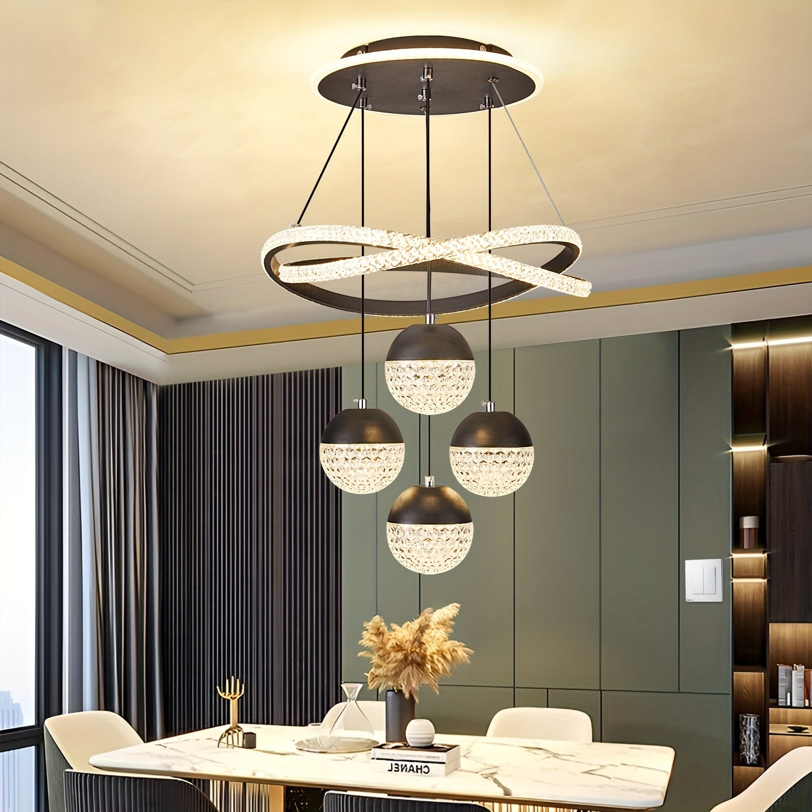 Crystal Ball Pendant Light Chandelier