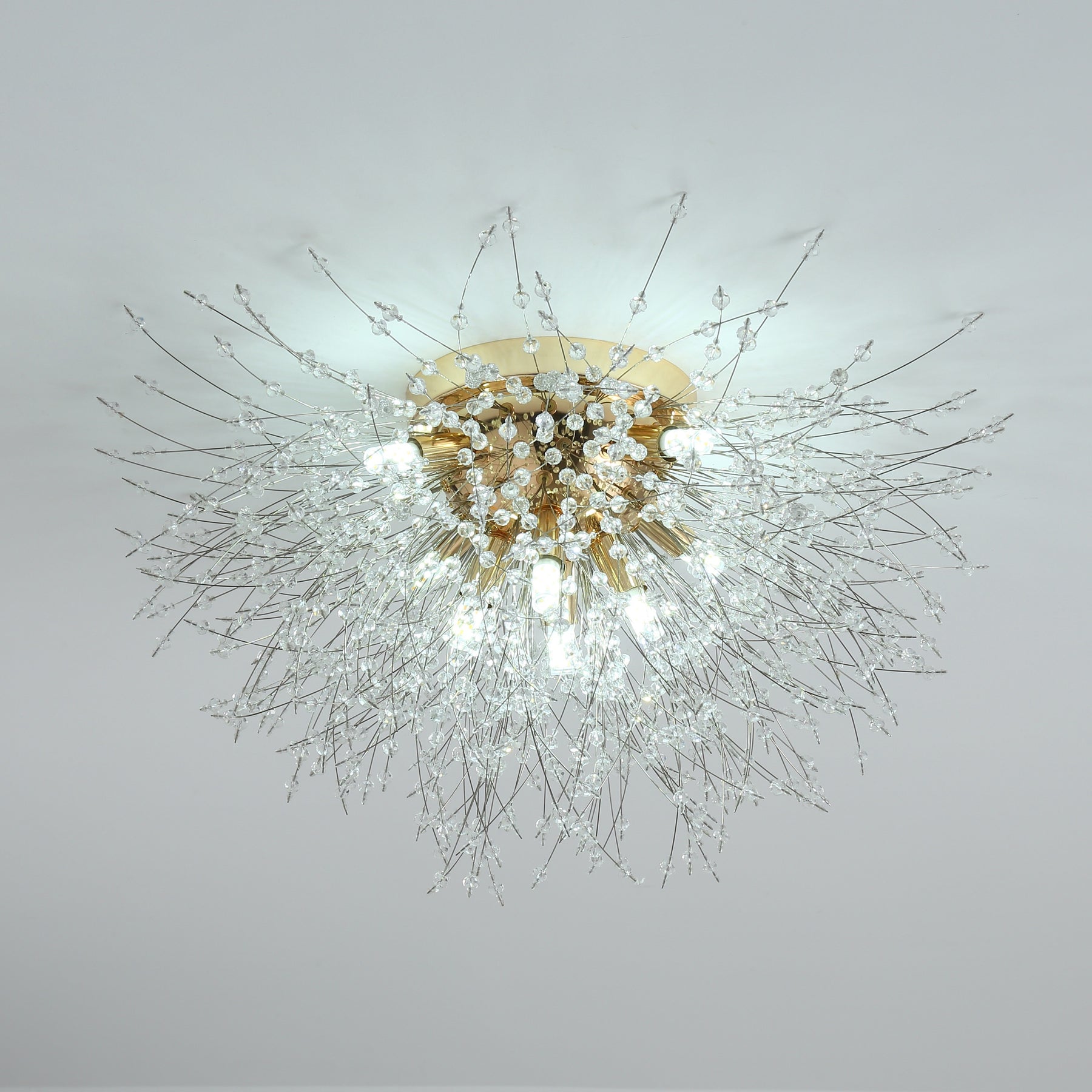Crystal Dandelion Ceiling Mount Chandelier