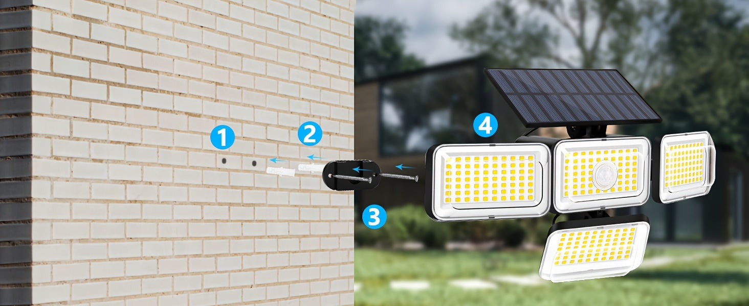 Solar Motion Sensor security light fixtures