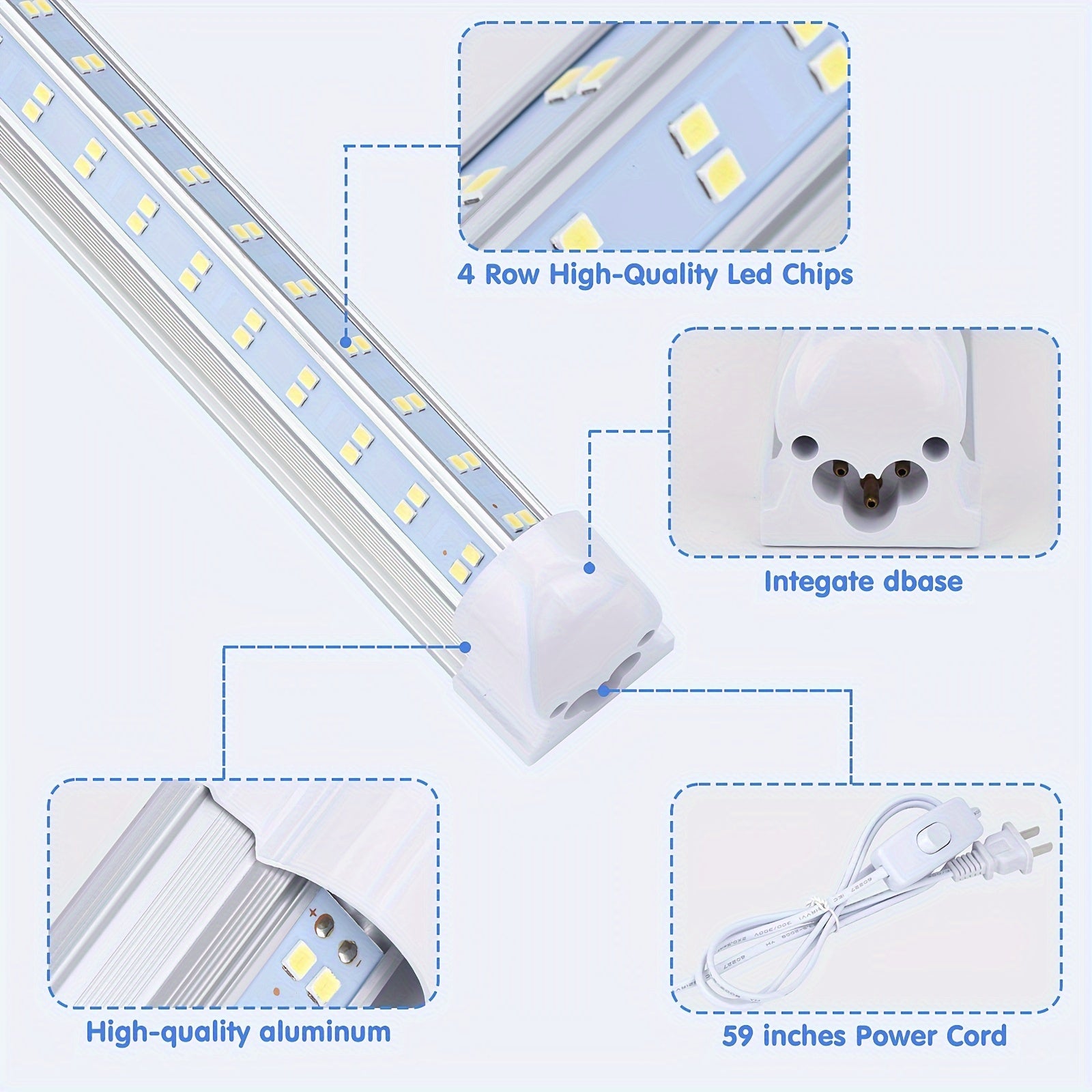 Linkable Fluorescent Tube Light Fixtures