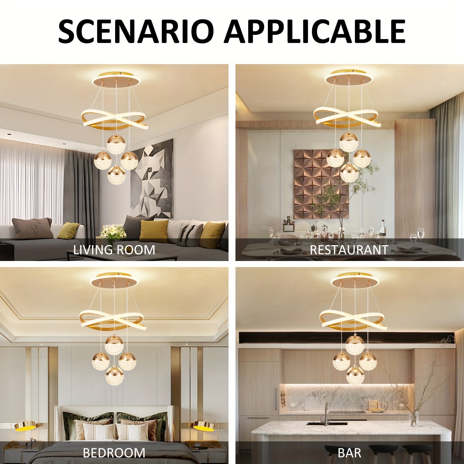 Crystal Ball Pendant Light Chandelier