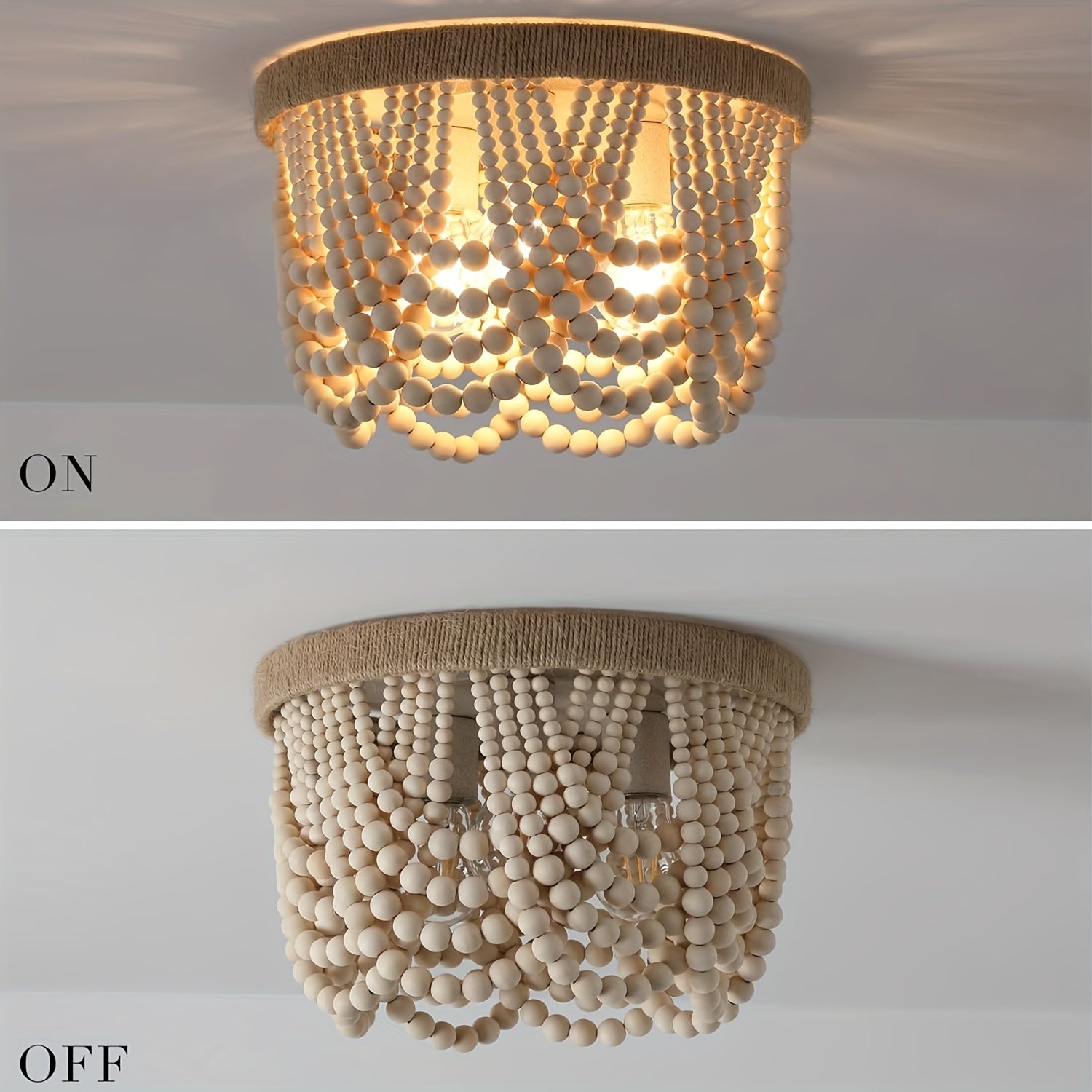 Boho beaded light fixtures