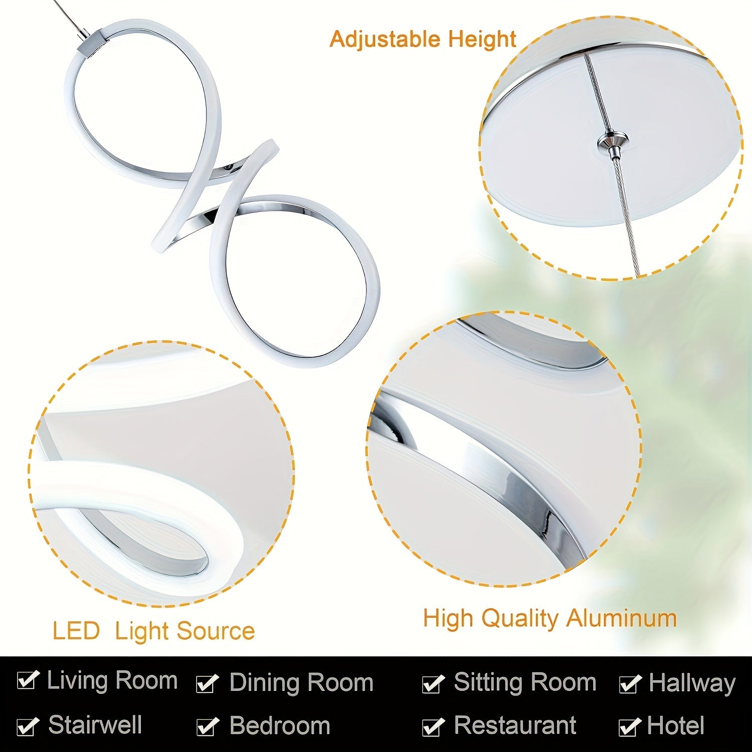 Infinity Loop Pendant Light Fixtures