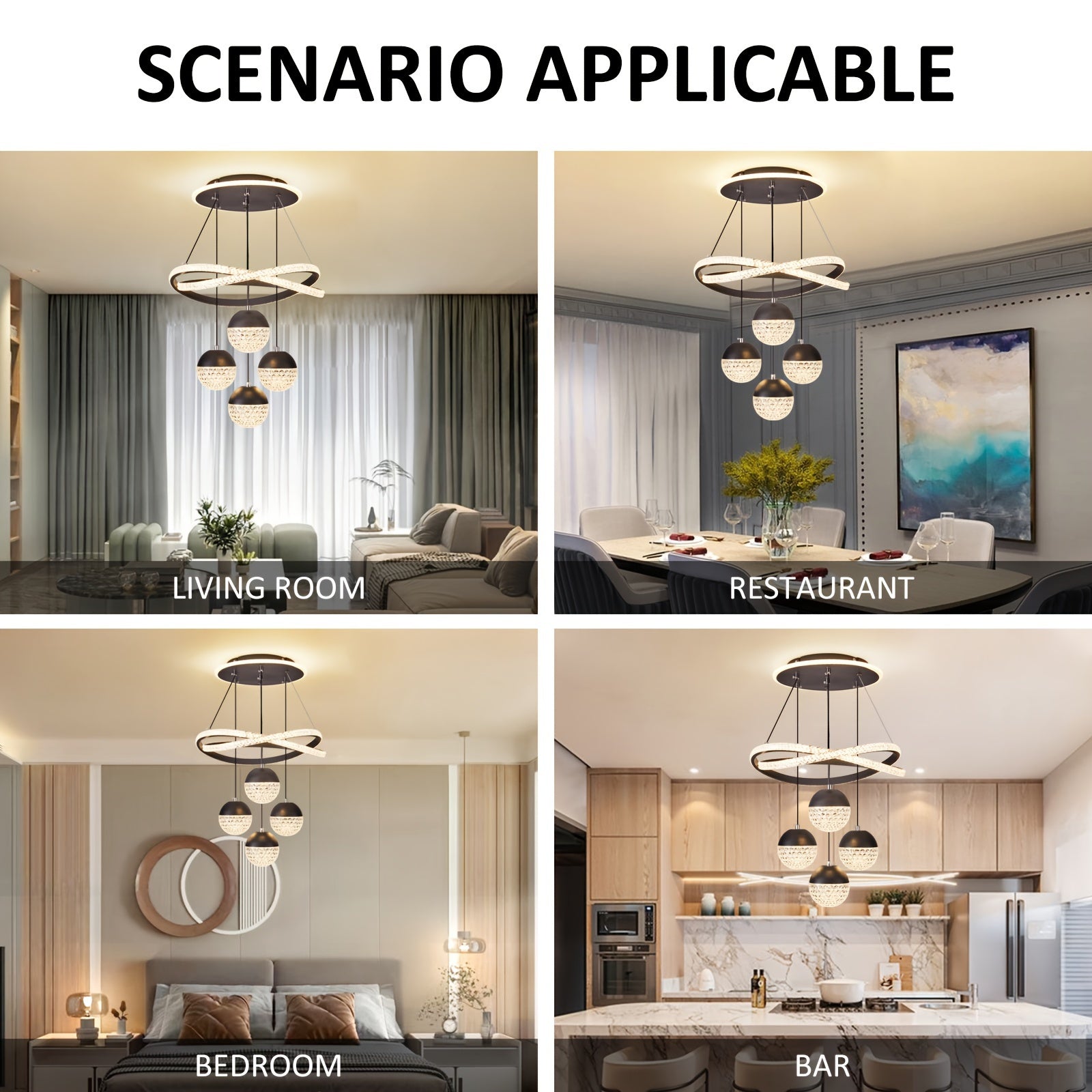 Crystal Ball Pendant Light Chandelier