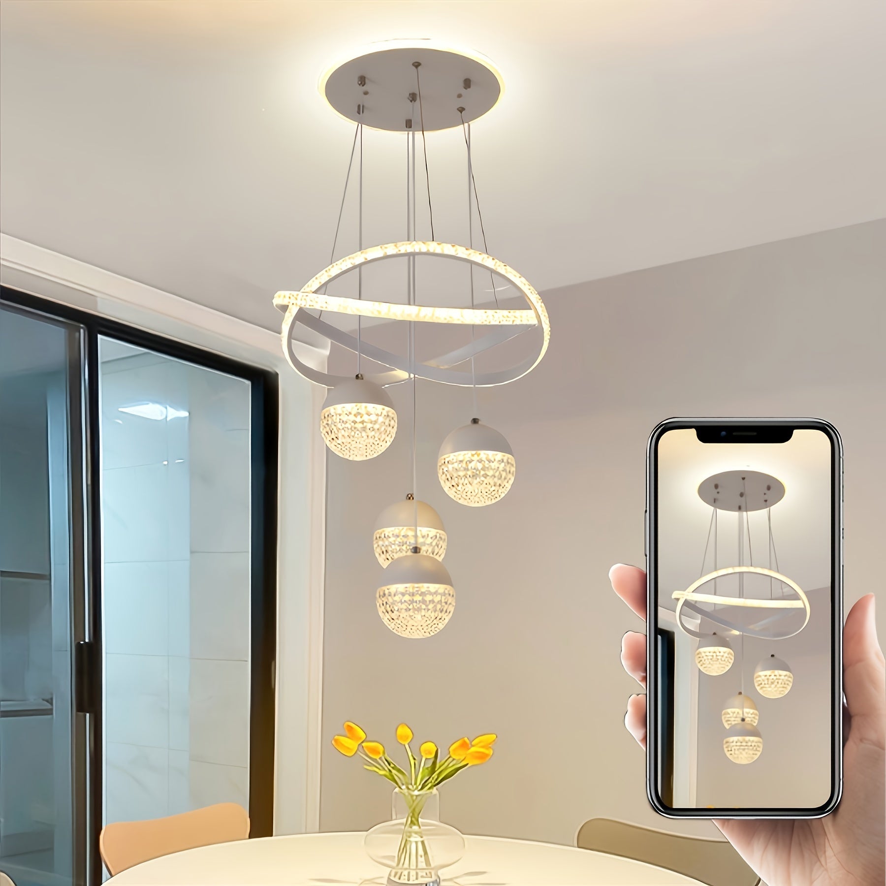 Crystal Ball Pendant Light Chandelier