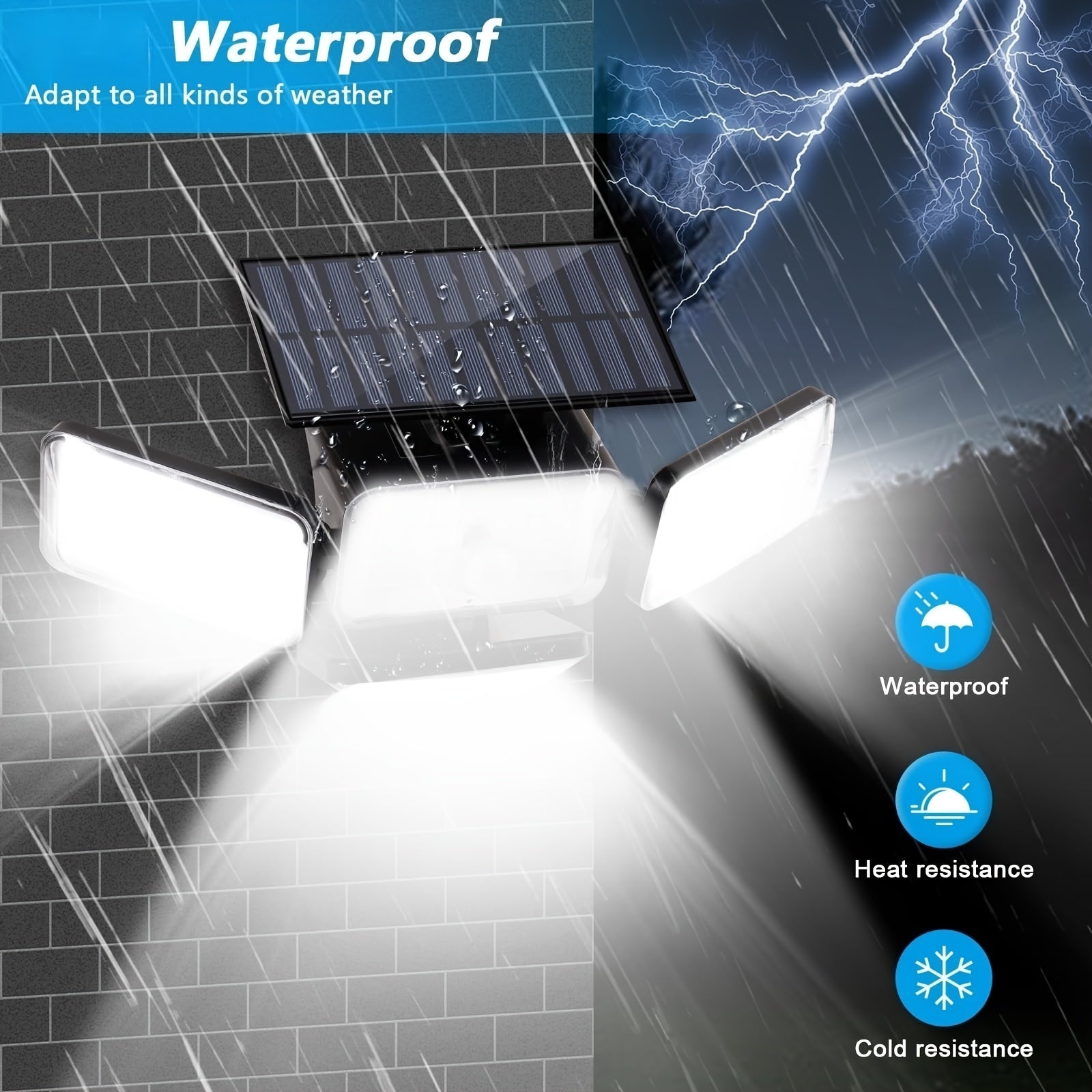 Solar Motion Sensor security light fixtures