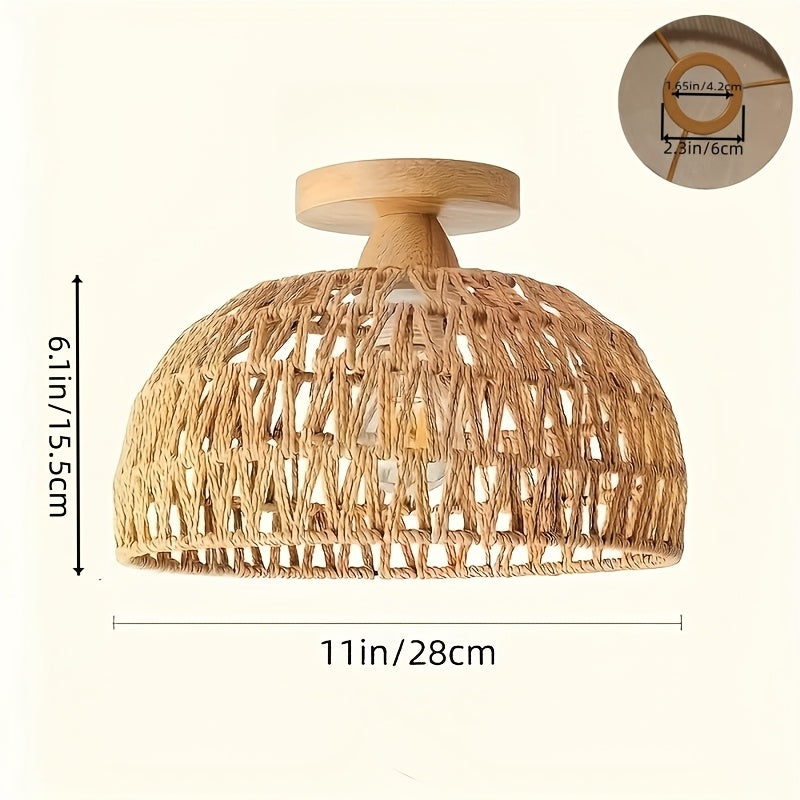 Rattan Dome Bamboo Light Fixtures