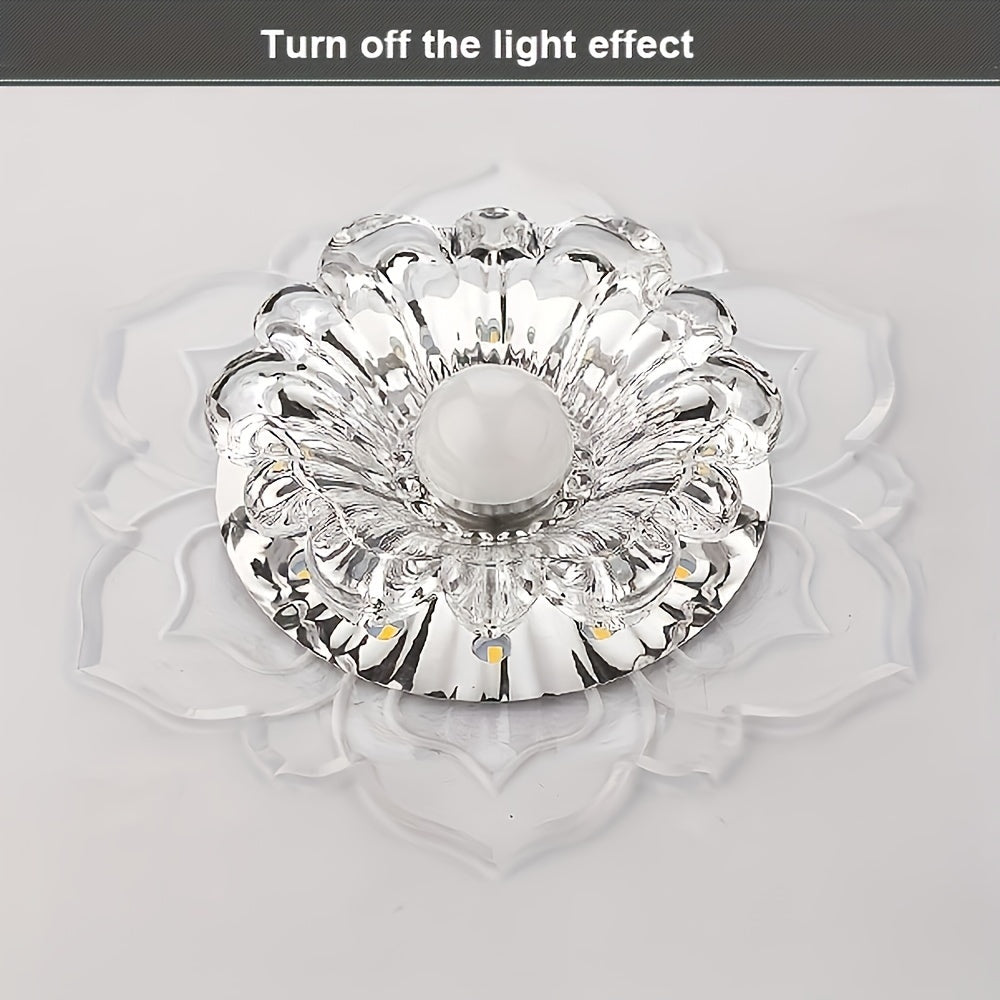 Crystal Recessed Ceiling Lotus Light fixtures