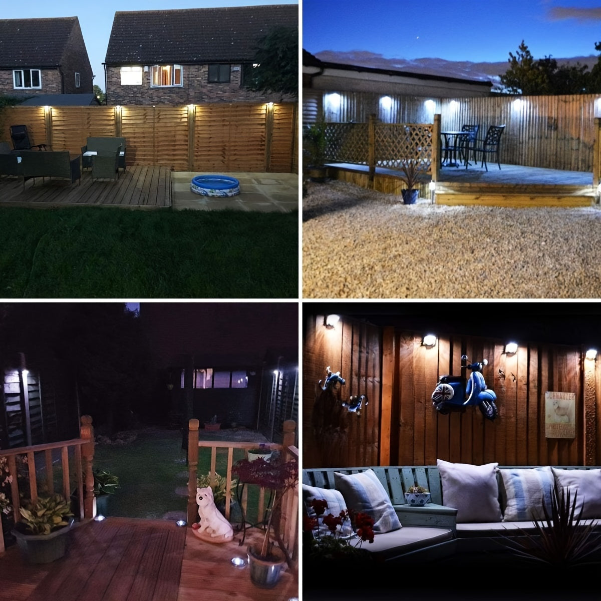 Solar outdoor LED light fixtures