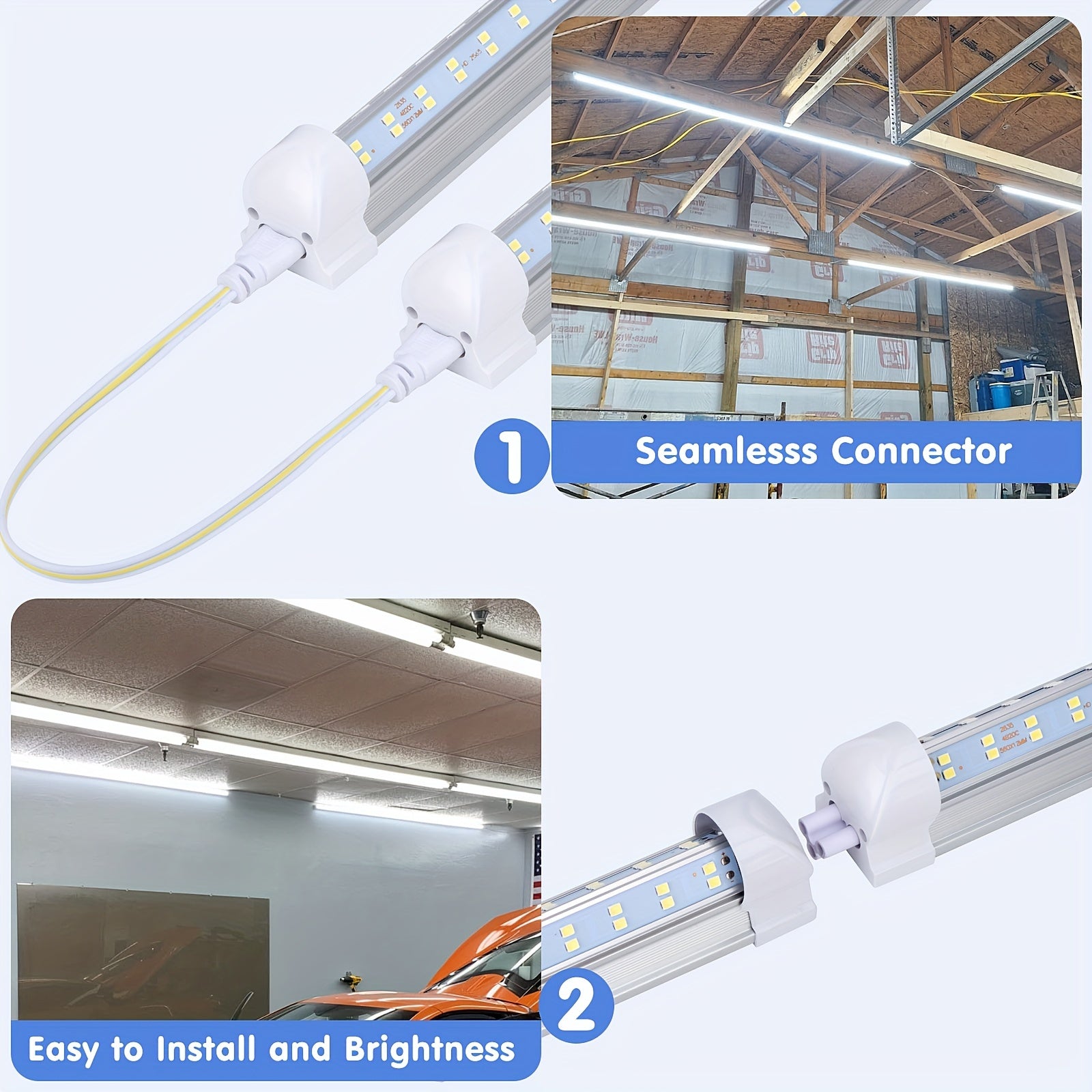 Linkable Fluorescent Tube Light Fixtures