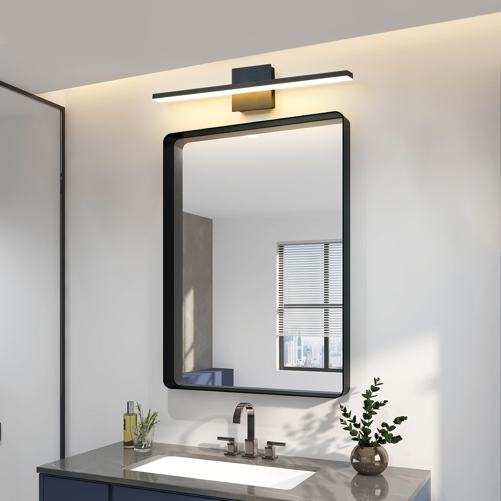 Linear led bathroom light fixtures