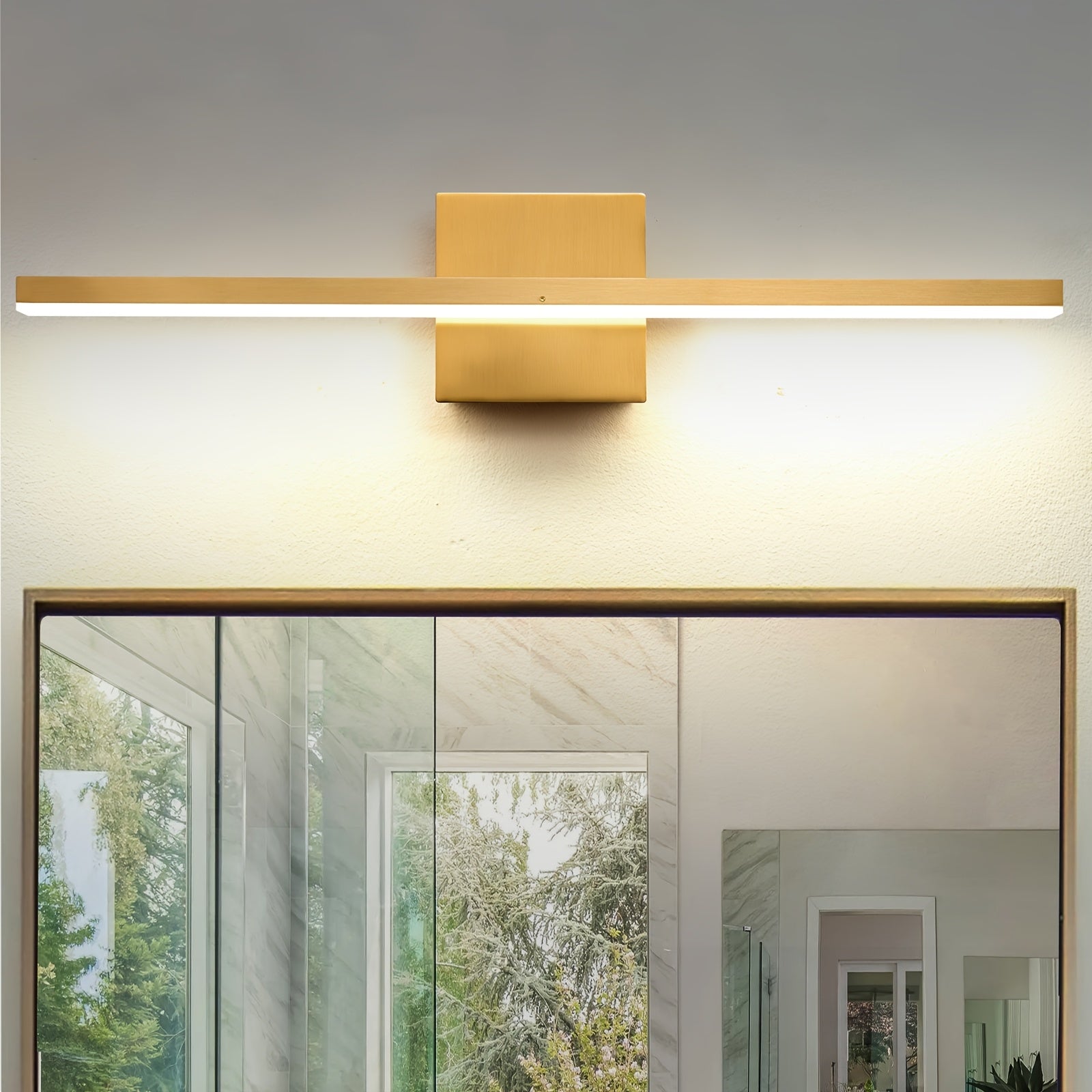 Linear led bathroom light fixtures