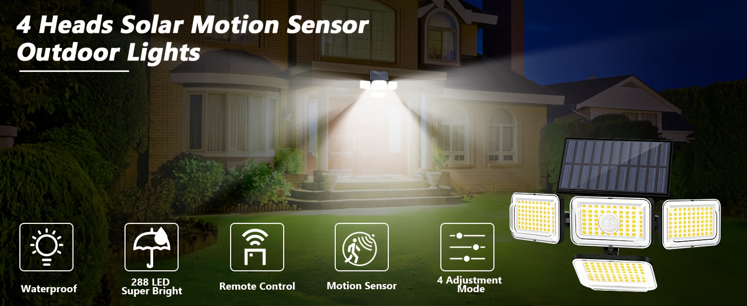 Solar Motion Sensor security light fixtures