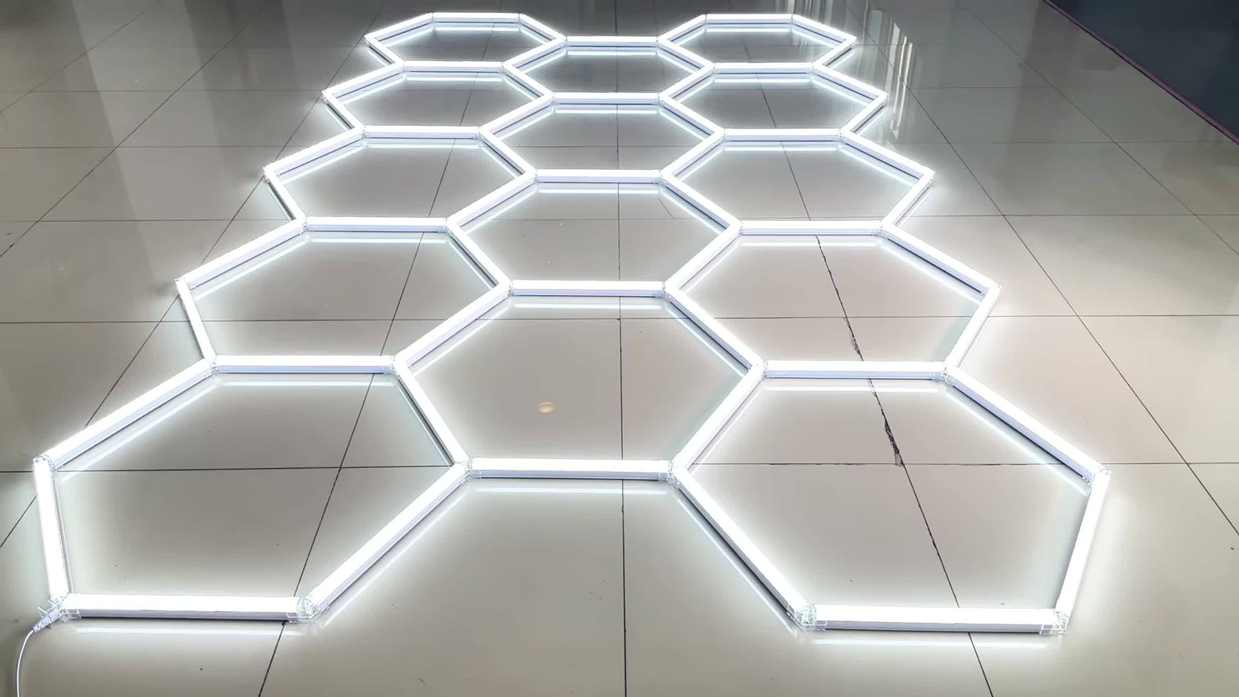 Hexagon LED light fixtures