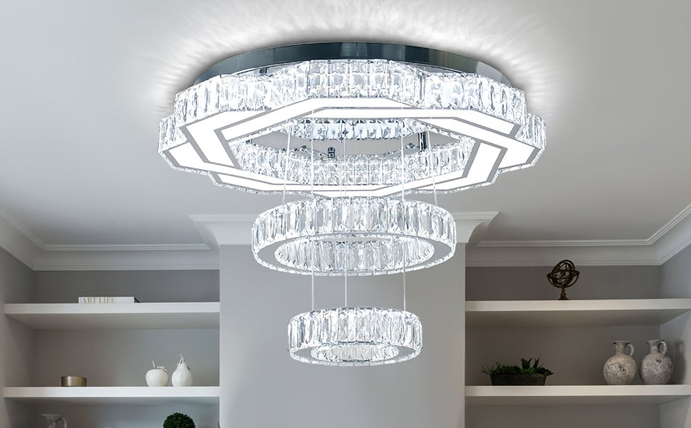 LED Crystal Saturn Ring Light Fixtures