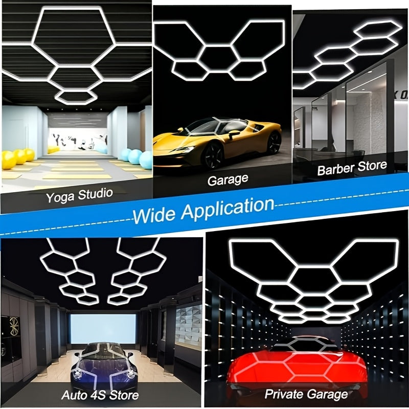 Hexagon LED light fixtures