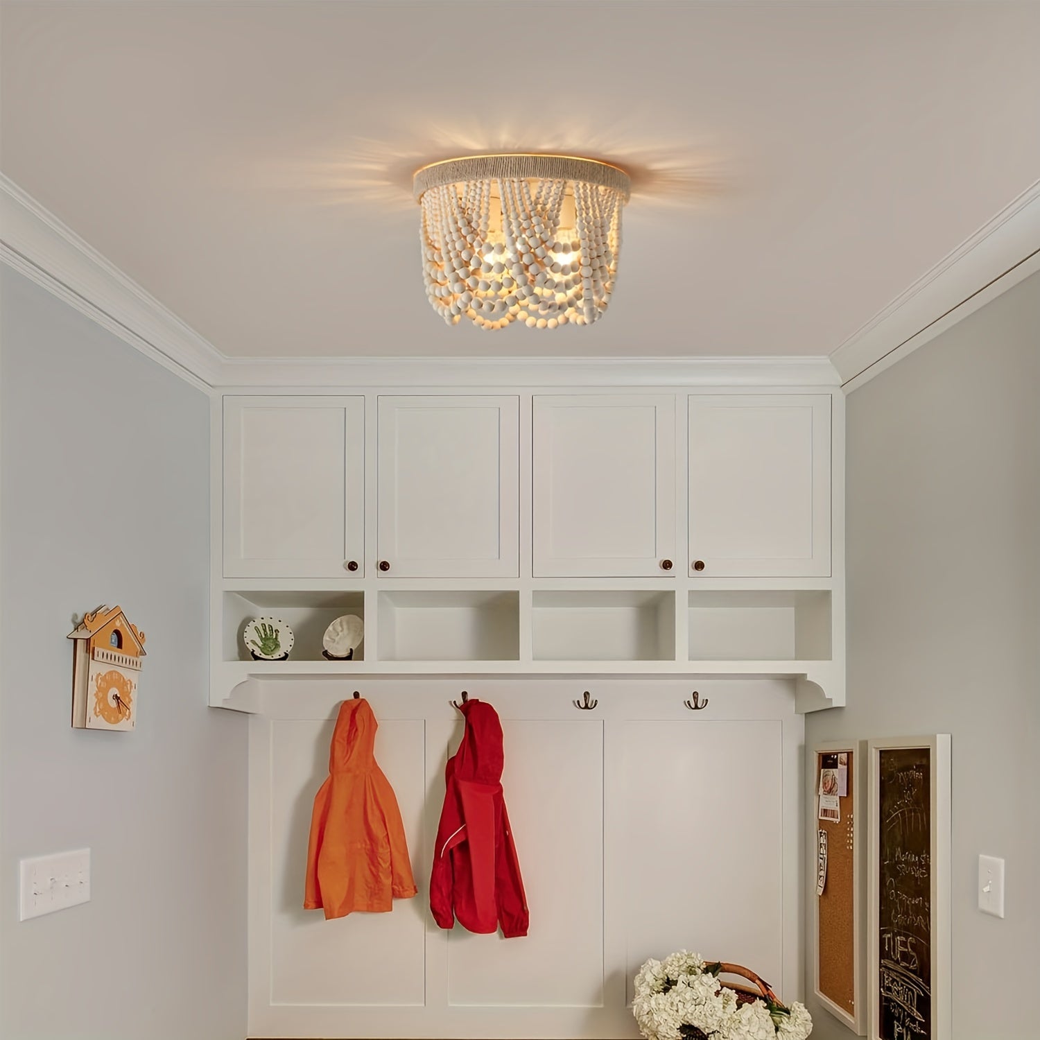 Boho beaded light fixtures