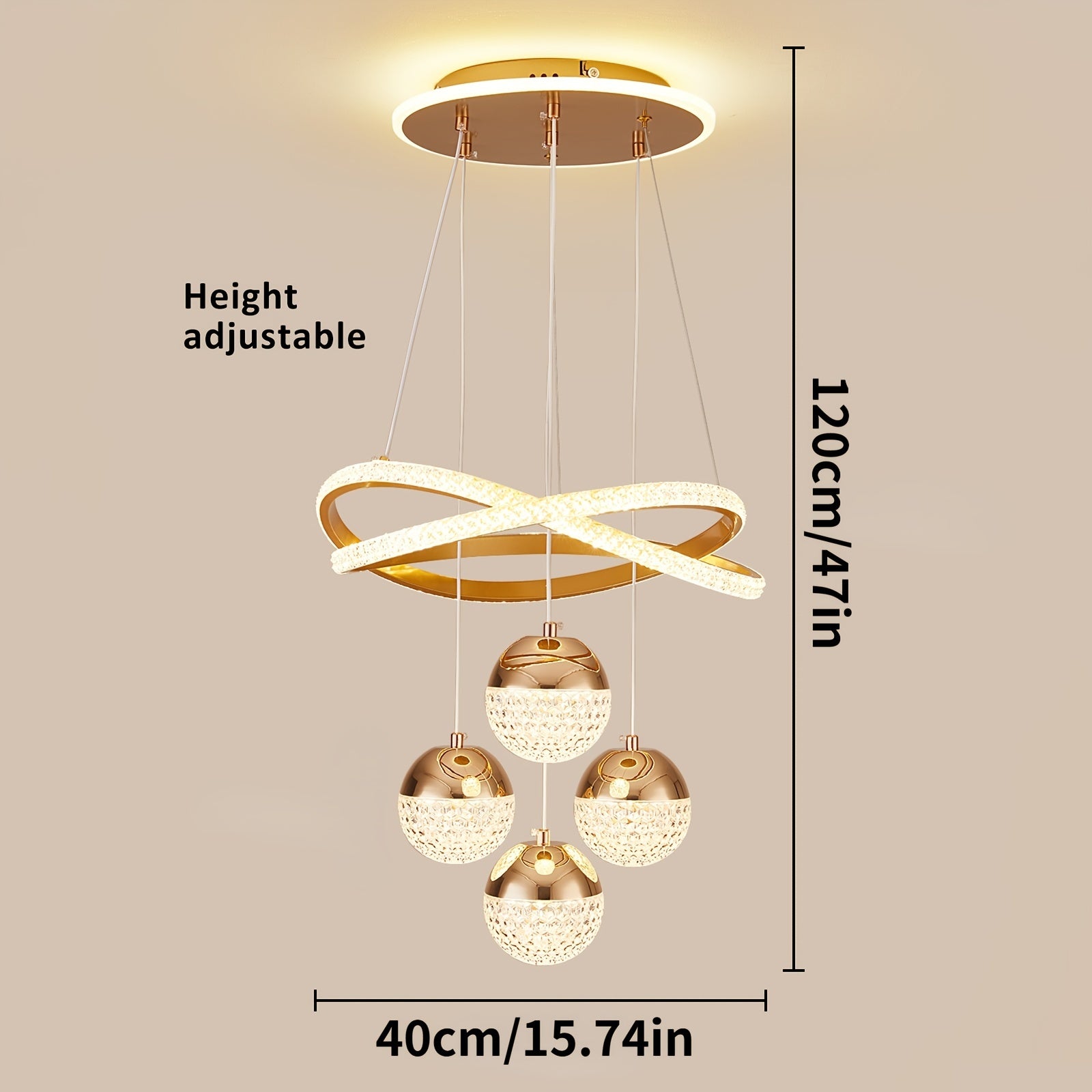 Crystal Ball Pendant Light Chandelier