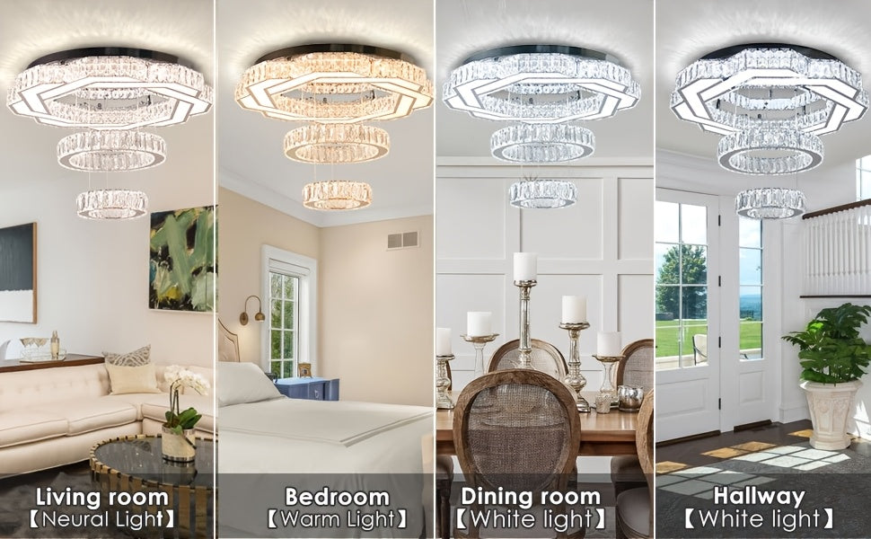LED Crystal Saturn Ring Light Fixtures