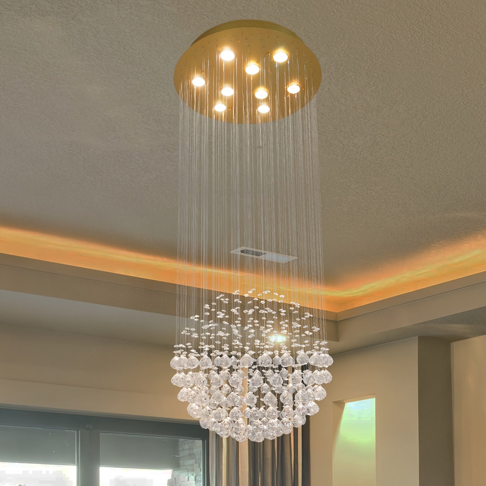 Rain Drop Crystal Pendant Chandelier