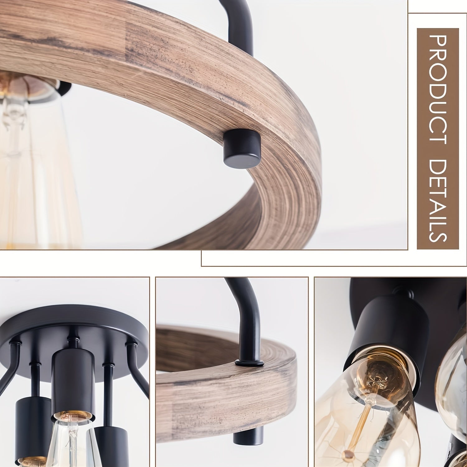 Semi Flush farmhouse Mount Ceiling Light