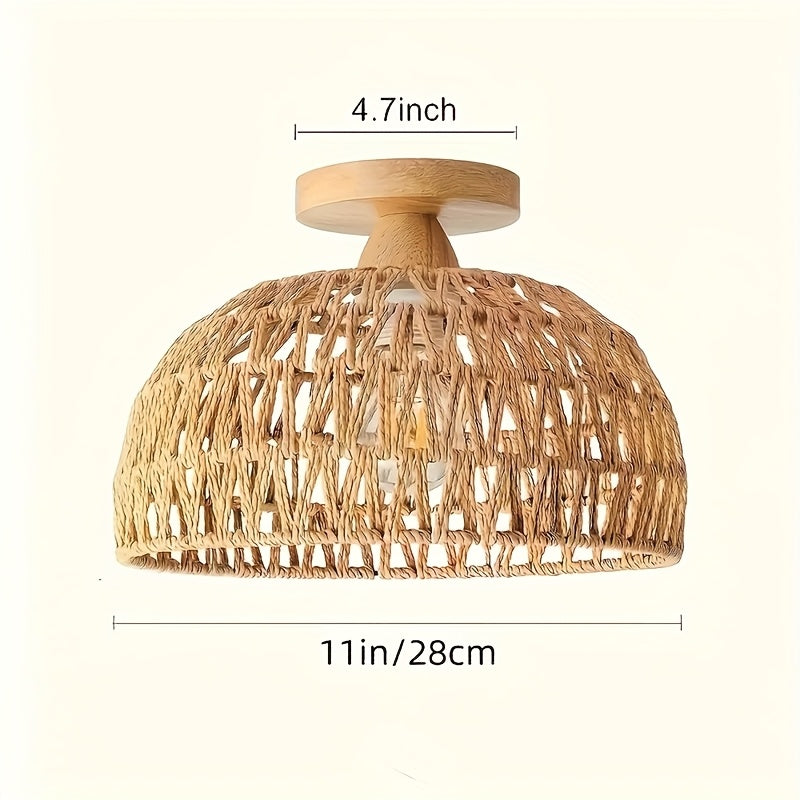 Rattan Dome Bamboo Light Fixtures