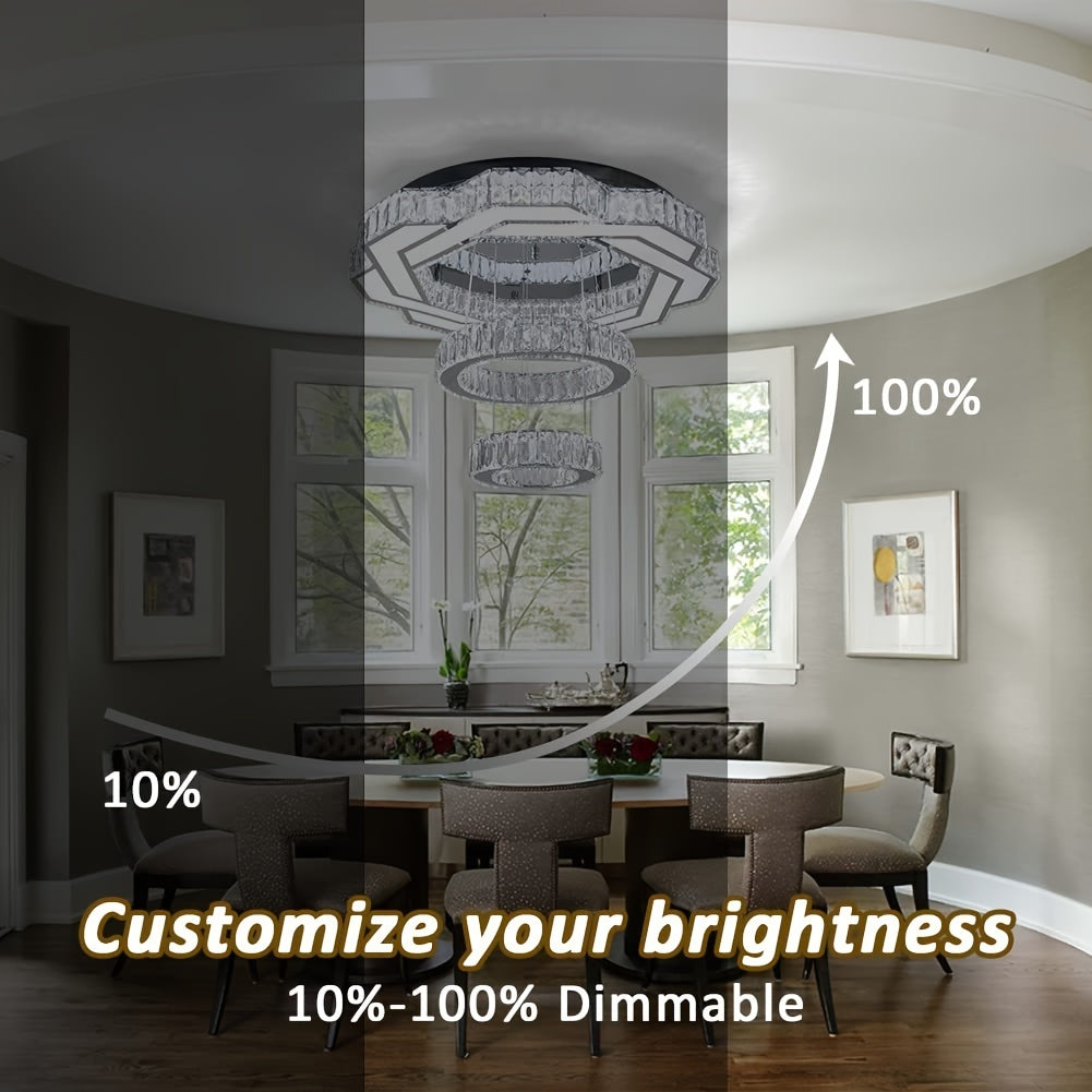 LED Crystal Saturn Ring Light Fixtures