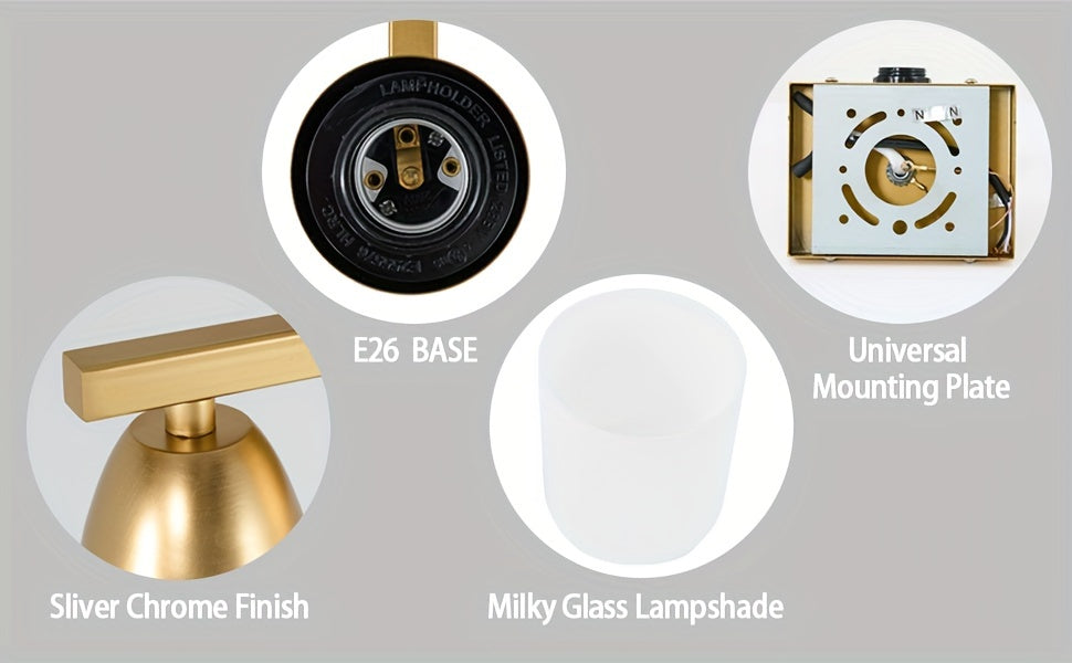3-Light Bathroom Wall Sconce