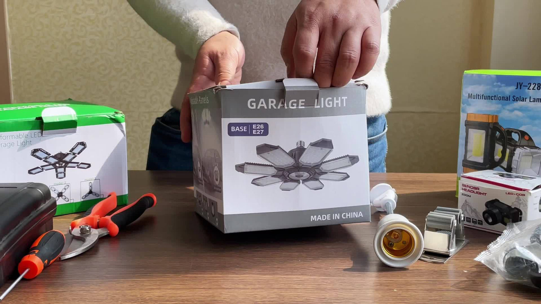 Deformable Garage Ceiling Light
