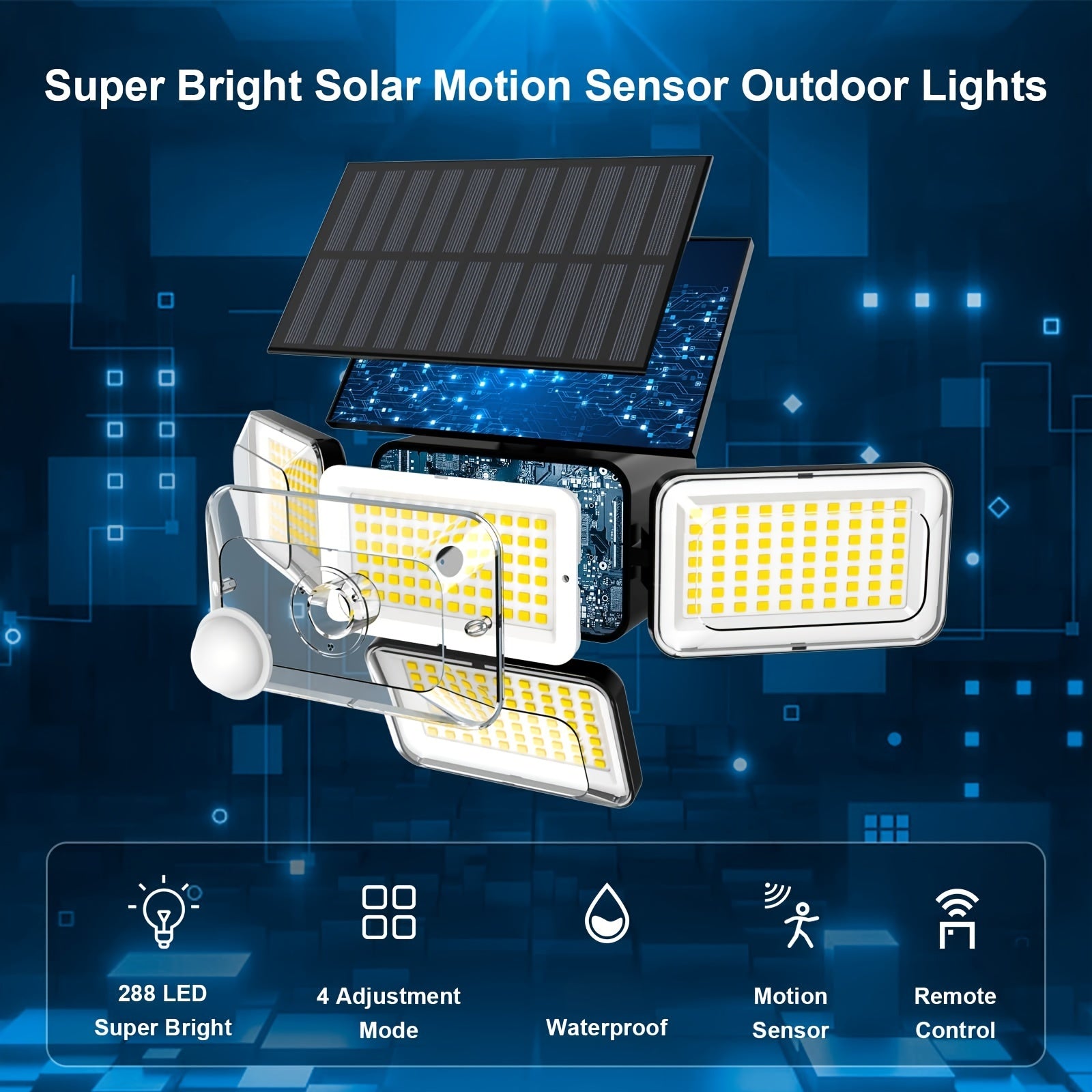Solar Motion Sensor security light fixtures