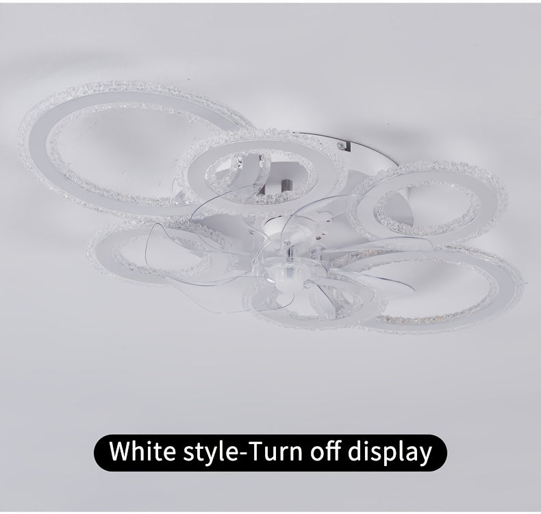 Crystal Rings Ceiling Fan Light Fixtures