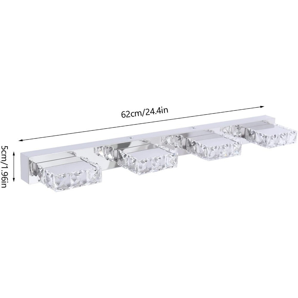 Bathroom vanity crystal light fixture