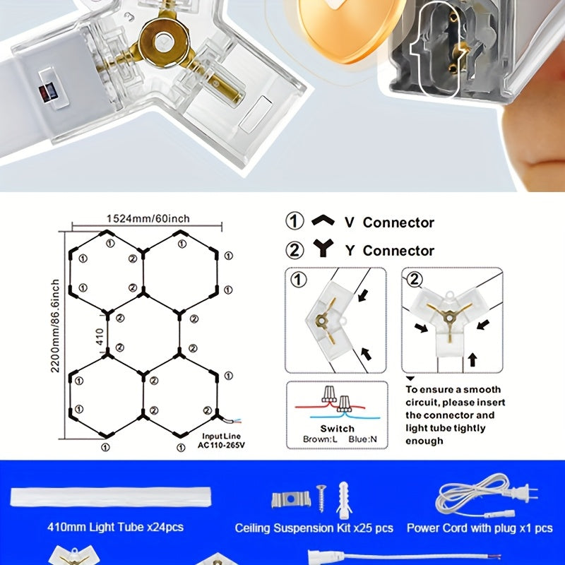 Honeycomb Geometric Light Fixture