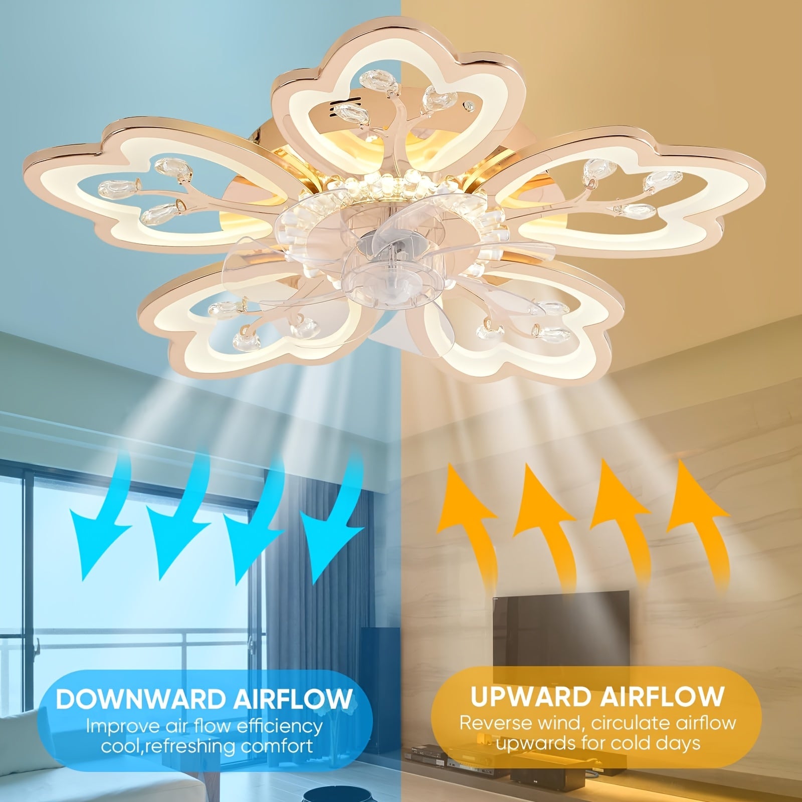 Flower Shaped Ceiling Fan with lights