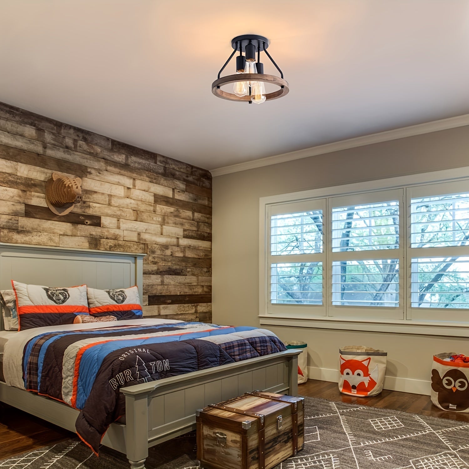 Semi Flush farmhouse Mount Ceiling Light